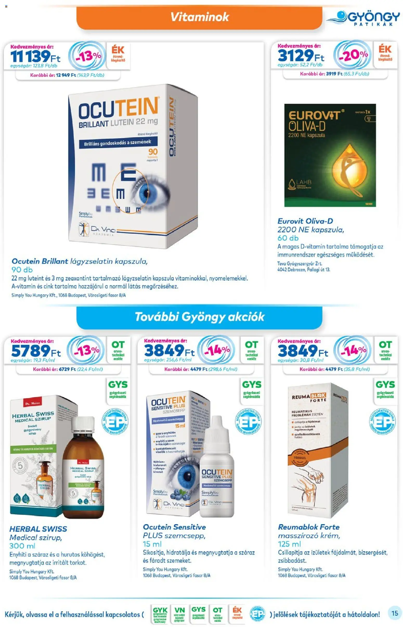 Gyöngy Patikák akciós ujság - amely érvényes a következő dátumtól: 01.02.2026 | Oldal: 15 | Termékek: Áfonya