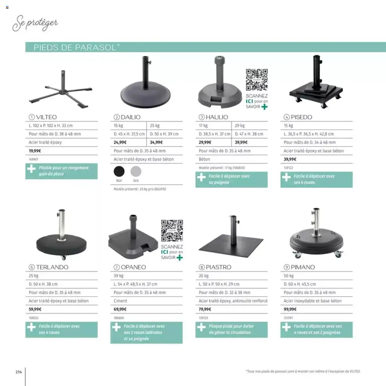  | Page: 214 | Produits: Base, Poignées, Parasol