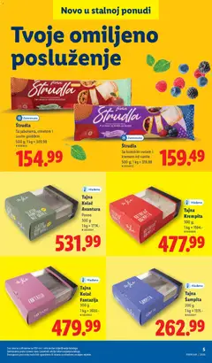 Tajna Kolač Avantura, Posno 300 g - pregled Lidl kataloga - važi od 02.02.2026 | Strana: 5 | Proizvode: Kolač, Štrudla
