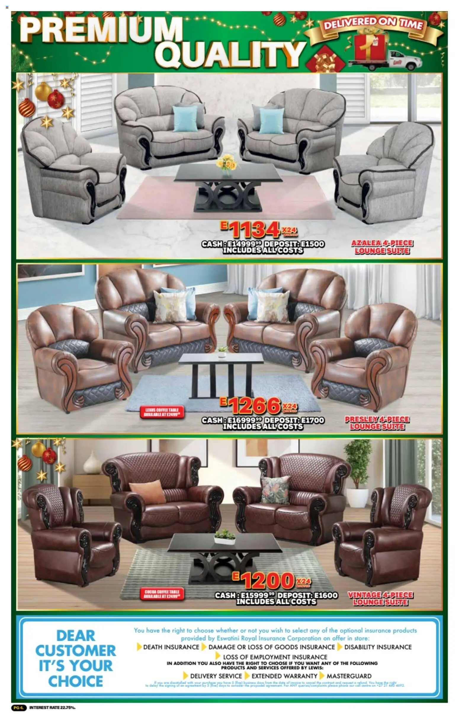 New Lewis Stores catalogue – valid from 10.11.2025 | Page: 4 | Products: Phone, Coffee table, Lounge suite, Coffee