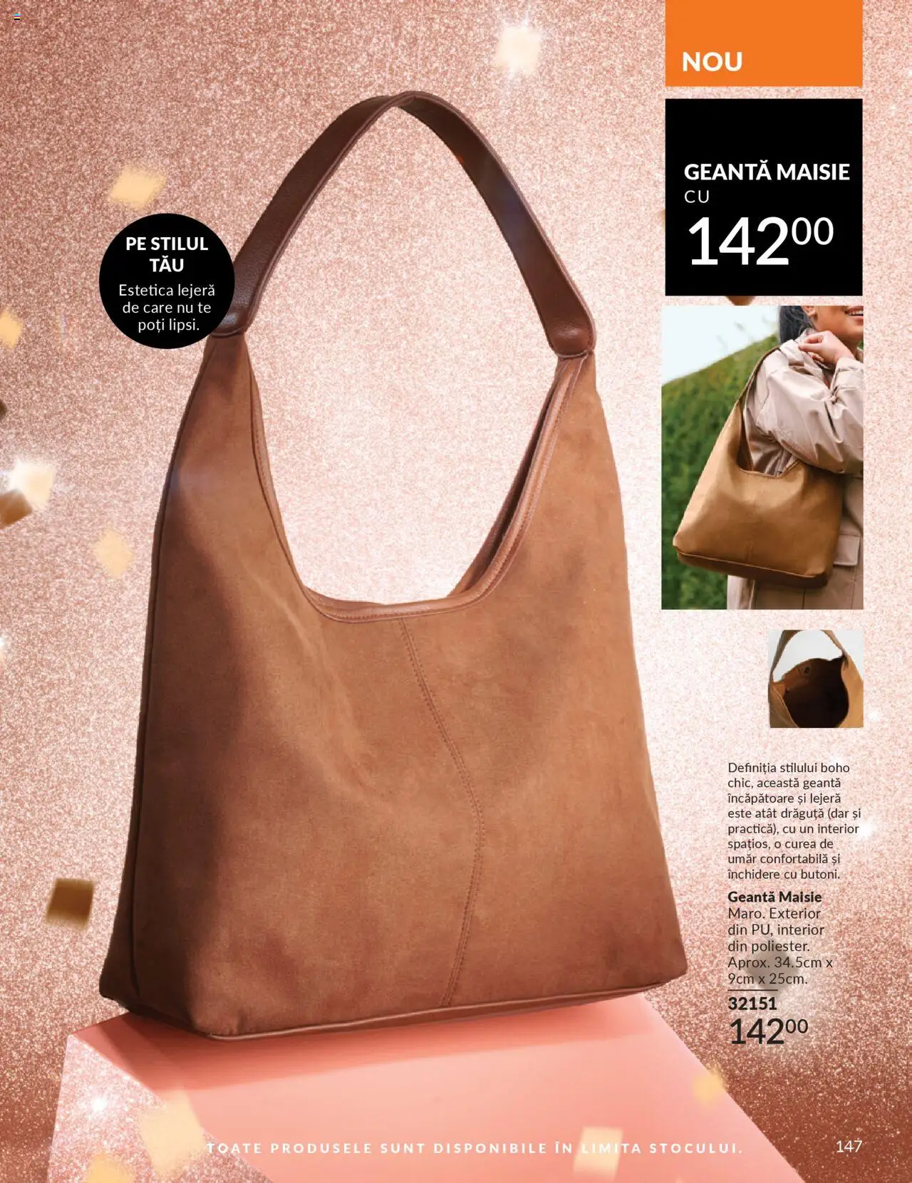 Noul catalog Avon – valabil de la 01.10.2025 | Pagină: 149 | Produse: Curea, Geantă