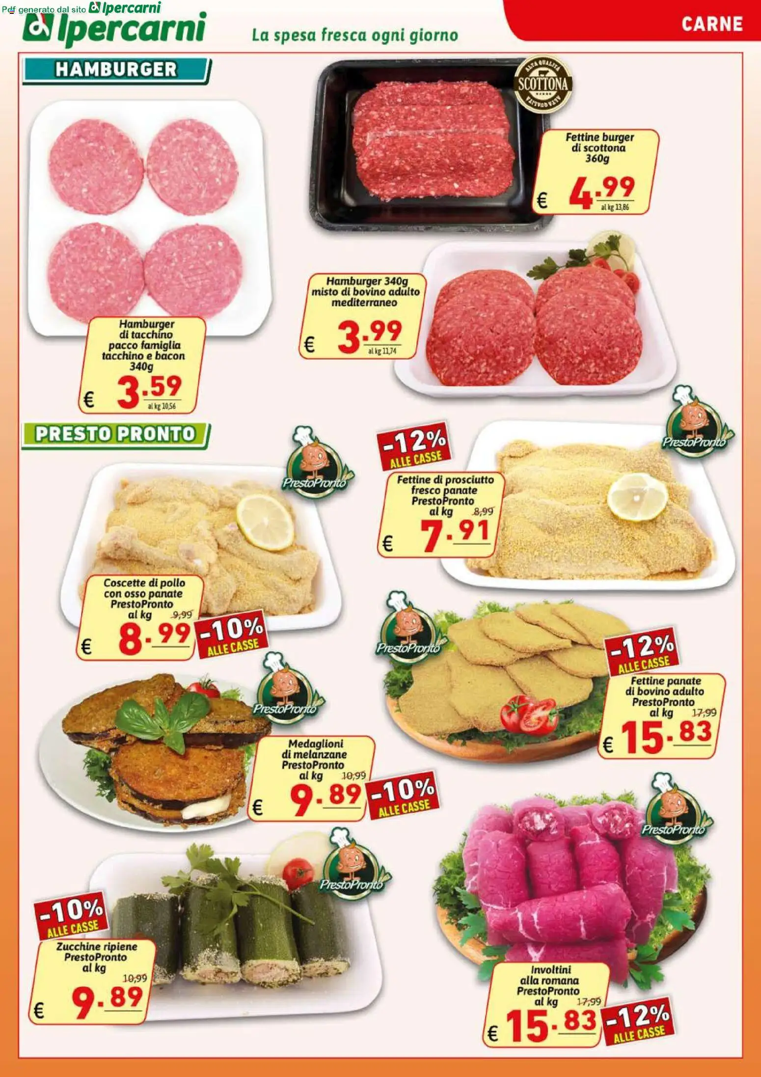 Volantino Ipercarni del 25.02.2026 | Pagina: 3 | Prodotti: Pollo, Tacchino, Prosciutto, Melanzane