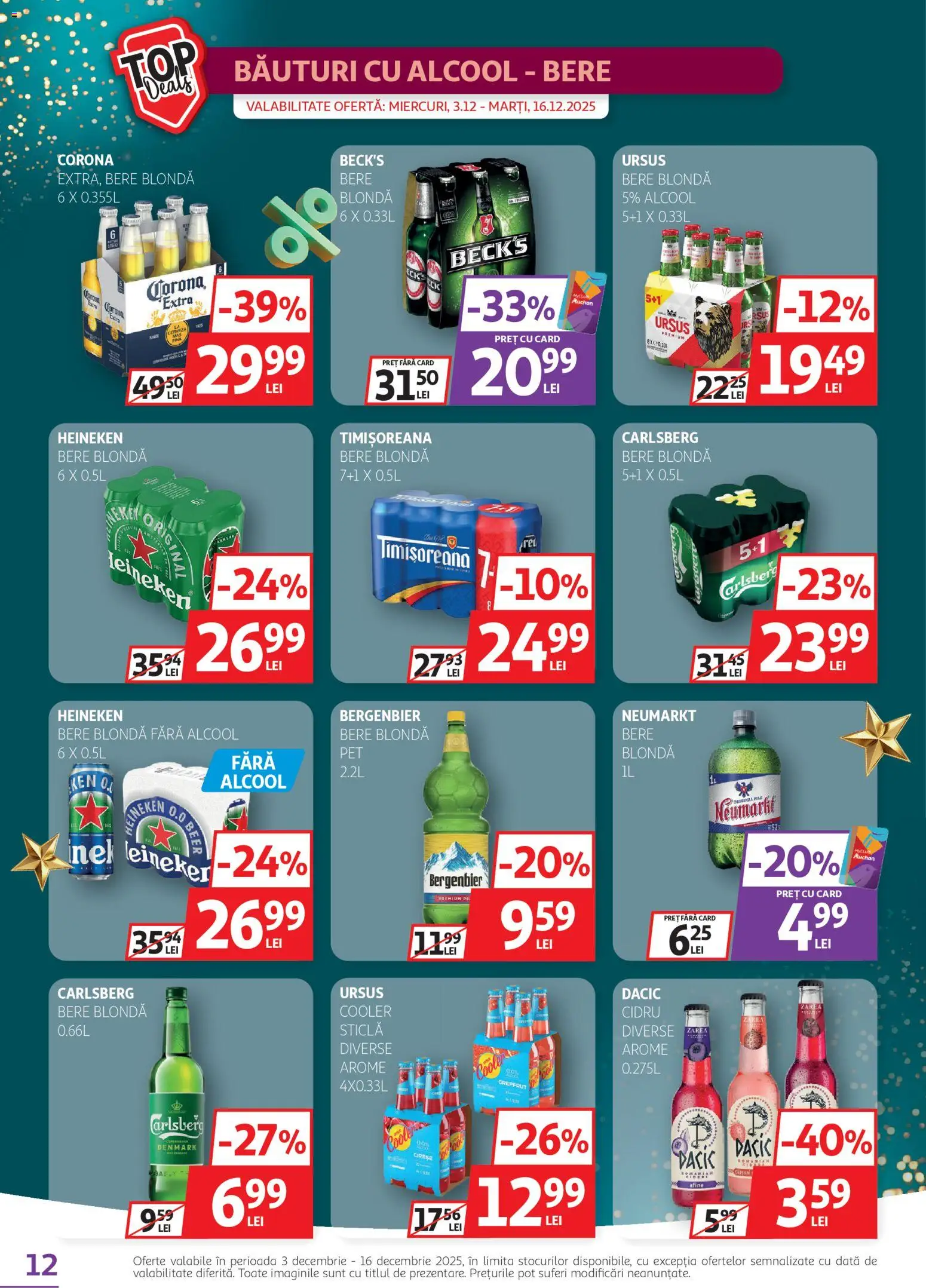 Noul catalog Auchan – valabil de la 03.12.2025 | Pagină: 12 | Produse: Klozet koku giderici, Bere, Grepfrut, Cireșe