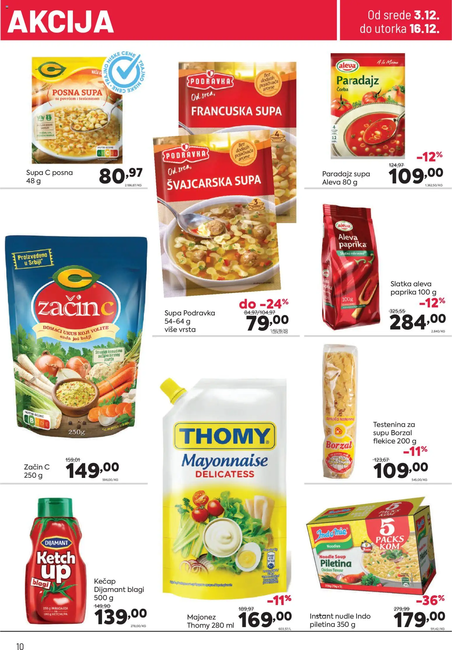 PerSu katalog - važi od 03.12.2025 | Strana: 10 | Proizvode: Testenina, Kečap, Piletina, Paradajz