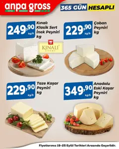 19.09.2025 tarihinden itibaren geçerli olan Anpa Gross kataloğu önizlemesi