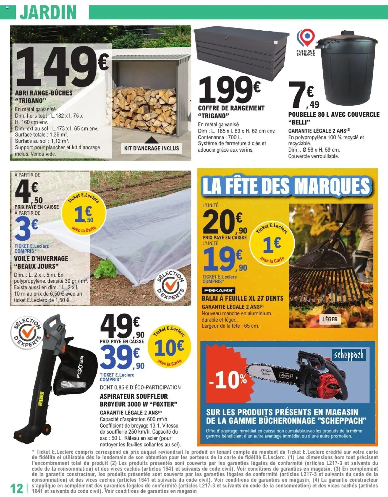 {H1} | Page: 12 | Produits: Poubelle, Balai, Voile d'hivernage, Coffre de rangement