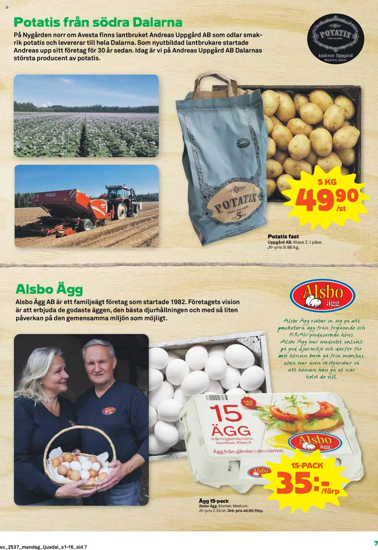 Stora Coop reklamblad aktuell från 08.09.2025 | Sida: 7 | Produkter: Ägg, Potatis