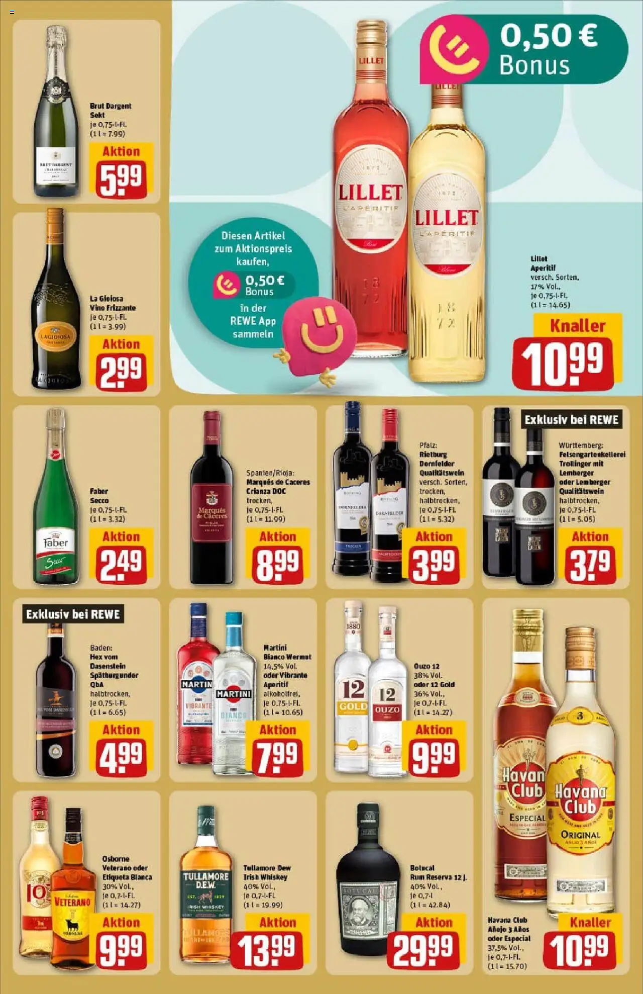 Rewe prospekt Zell Unter Aichelberg	 – gültig ab 06.10.2025 | Seite: 17 | Produkte: Havana club, Ouzo, Osborne, Whiskey