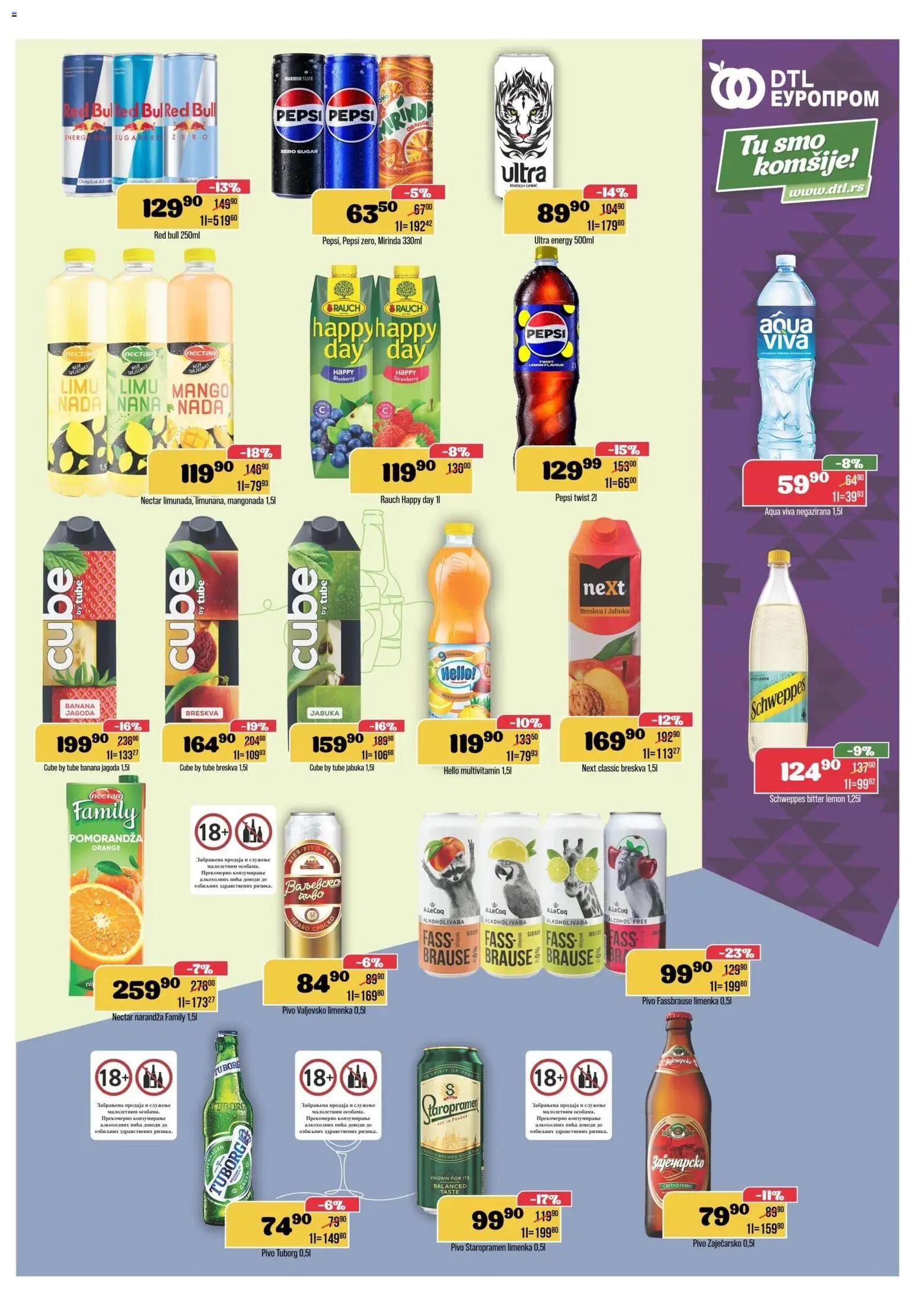 Europrom katalog - važi od 11.03.2026 | Strana: 9 | Proizvode: Mango, Jagoda, Pivo, Pepsi