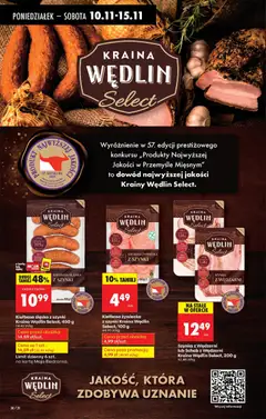 Pogląd oferty "Kiełbasa śląska z szynki Kraina Wędlin Select, 450 g, Kiełbasa śląska z szynki" - ważna od 10.11.2025 | Strona: 34