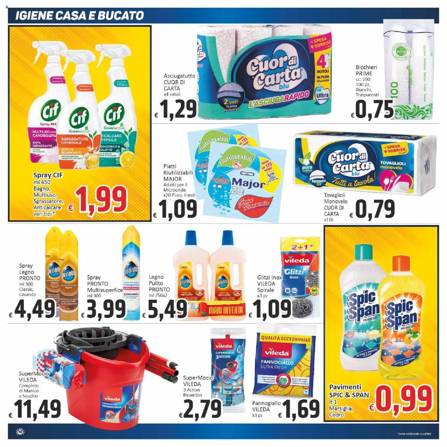 Volantino Paghi Poco del 07.01.2026 | Pagina: 18 | Prodotti: Microonde, Bicarbonato, Aceto, Asciugatutto