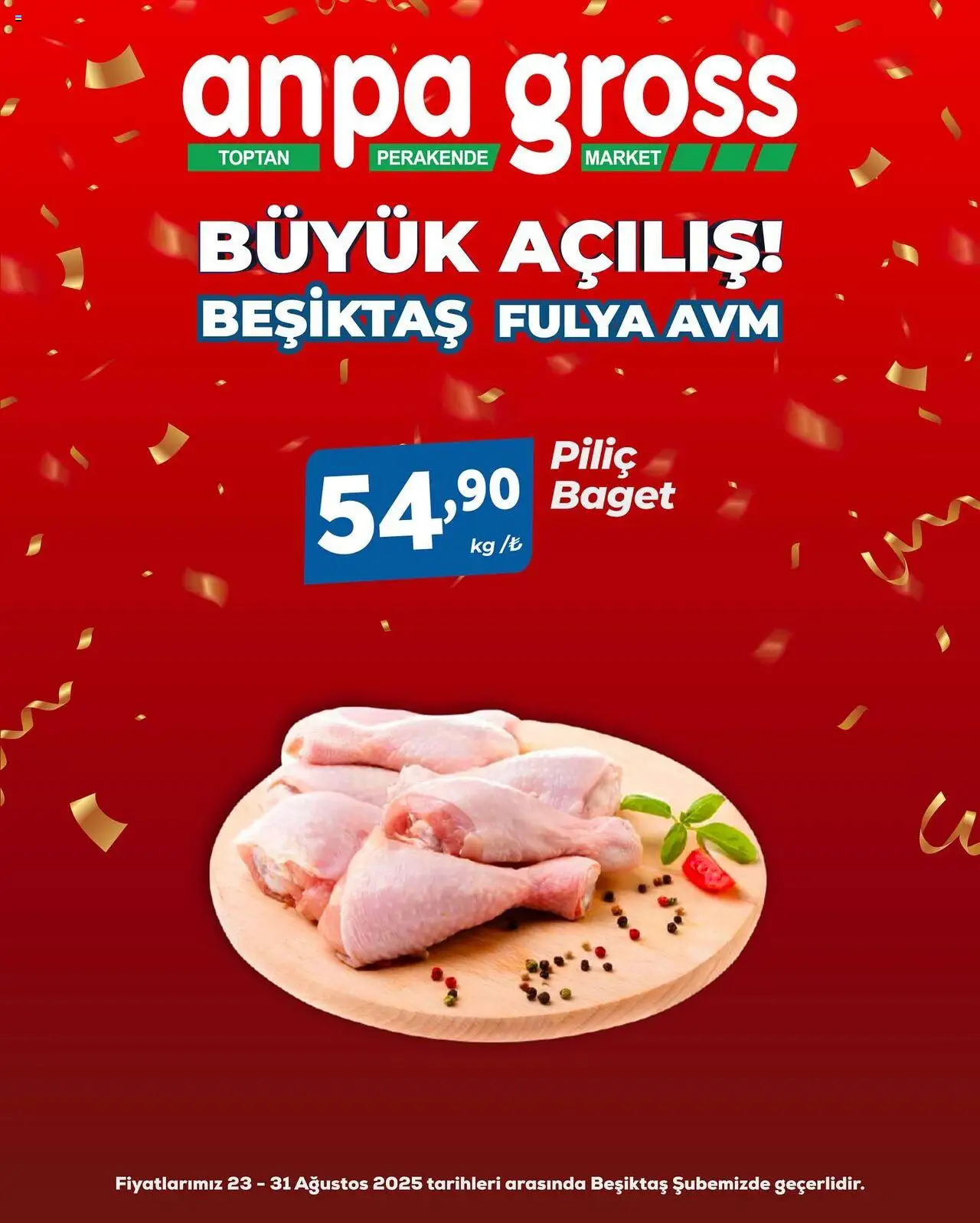Anpa Gross Büyük Açılış - 23.08.2025 tarihinden itibaren geçerlidir | Sayfa: 45 | Ürünler: Piliç