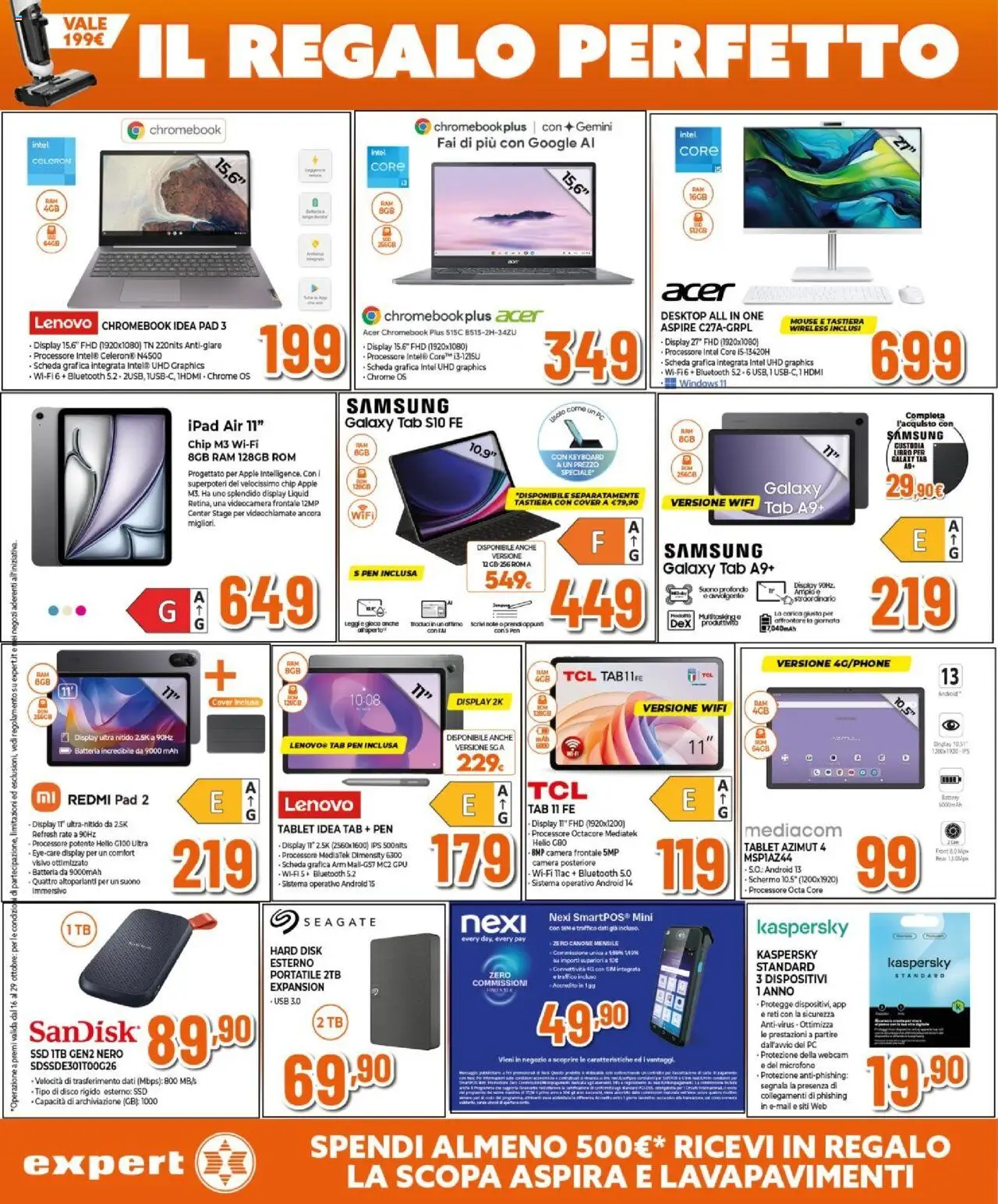 Volantino Expert del 16.10.2025 | Pagina: 19 | Prodotti: Schermo, Videocamera, USB, Samsung