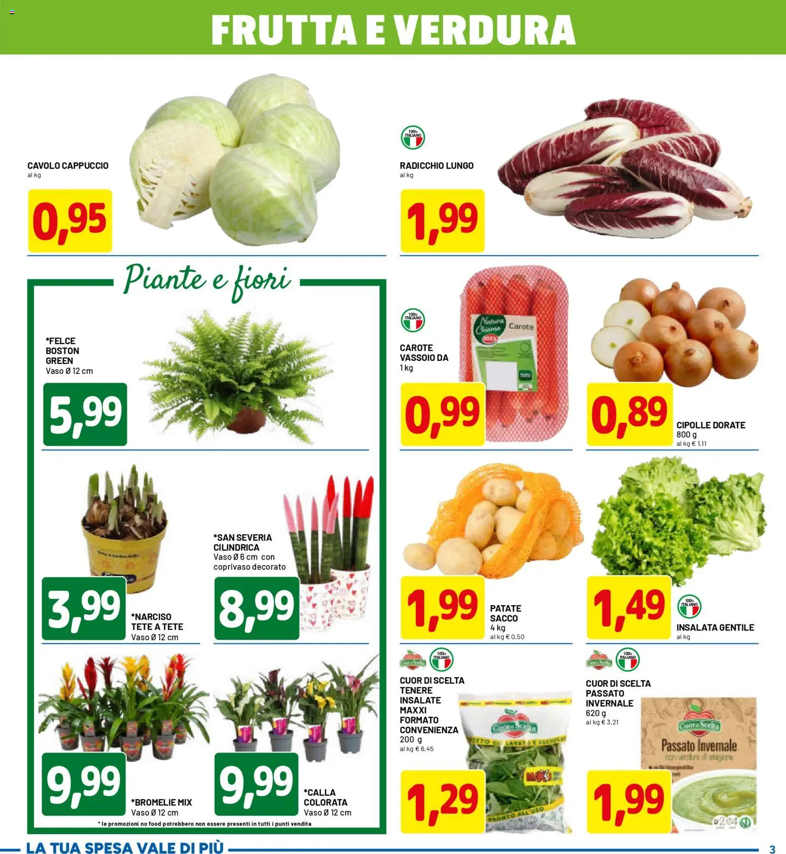 Volantino D Più del 26.02.2026 | Pagina: 3 | Prodotti: Patate, Cavolo, Cappuccio, Vassoio