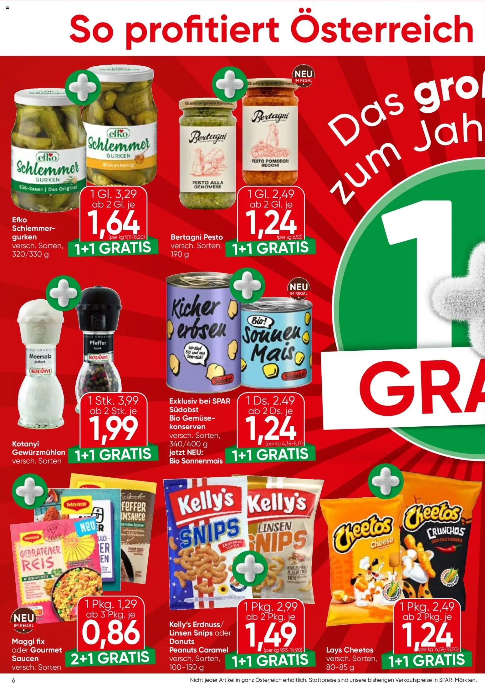 Spar Flugblatt - Vorarlberg gültig ab 15.01.2026 | Seite: 6 | Produkte: Gurken, Pfeffer, Regal, Reis