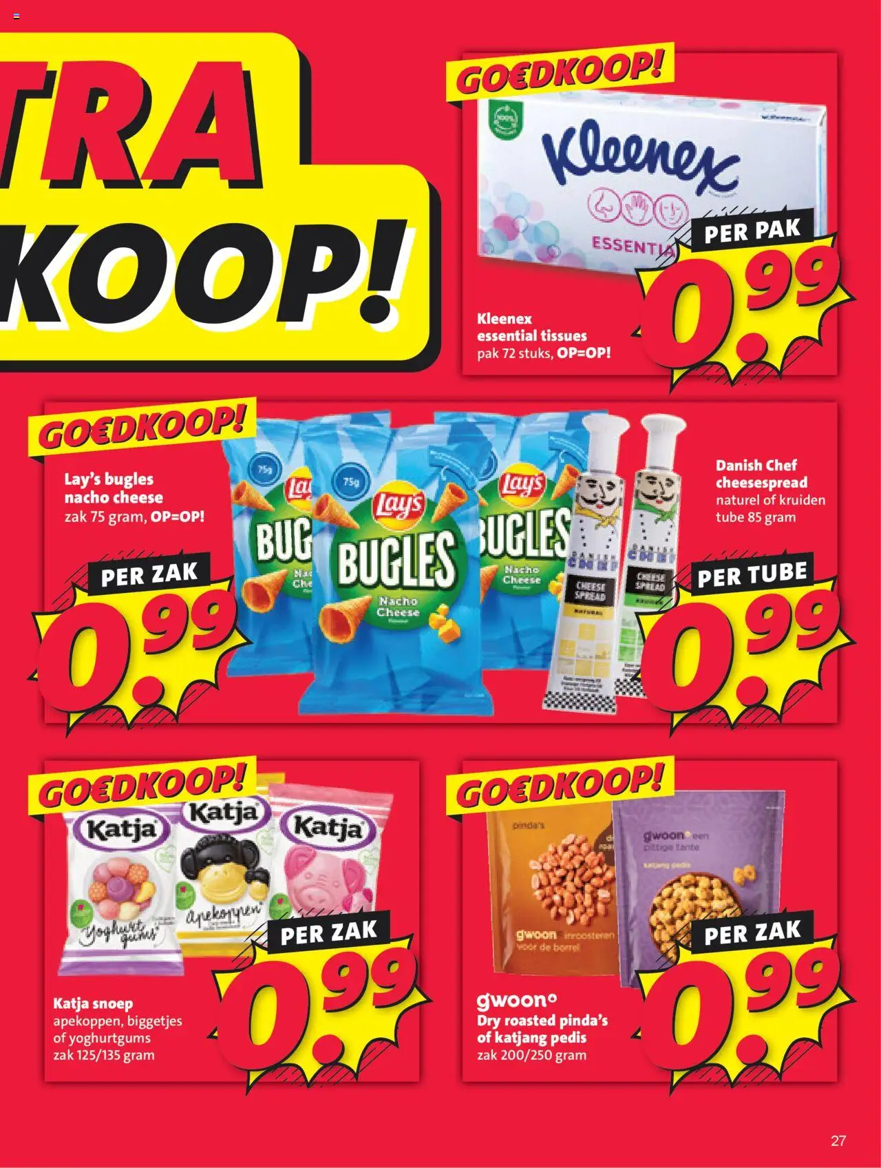  | Pagina: 27 | Producten: Snoep, Yoghurt, Chips, Zak