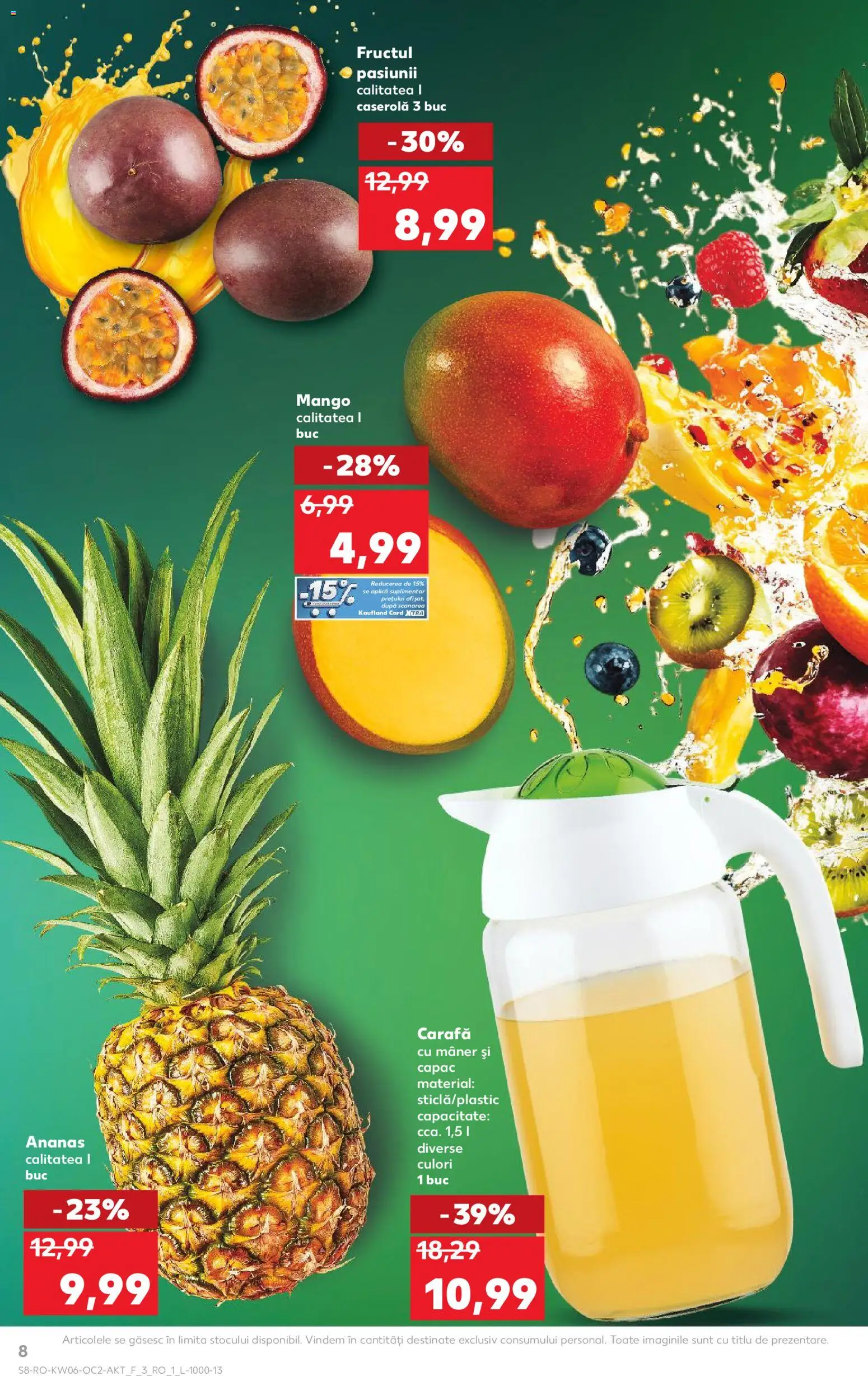 Noul catalog Kaufland – valabil de la 04.02.2026 | Pagină: 8 | Produse: Mâner, Carafă, Ananas, Mango
