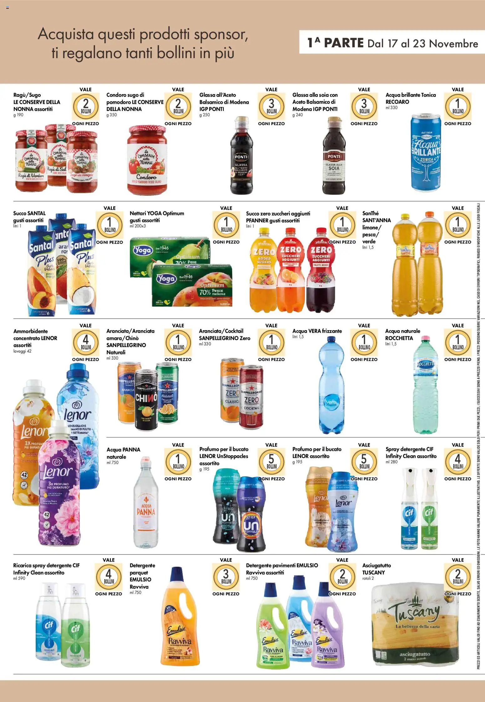 Volantino Famila del 17.11.2025 | Pagina: 7 | Prodotti: Panna, Limone, Pera, Acqua naturale