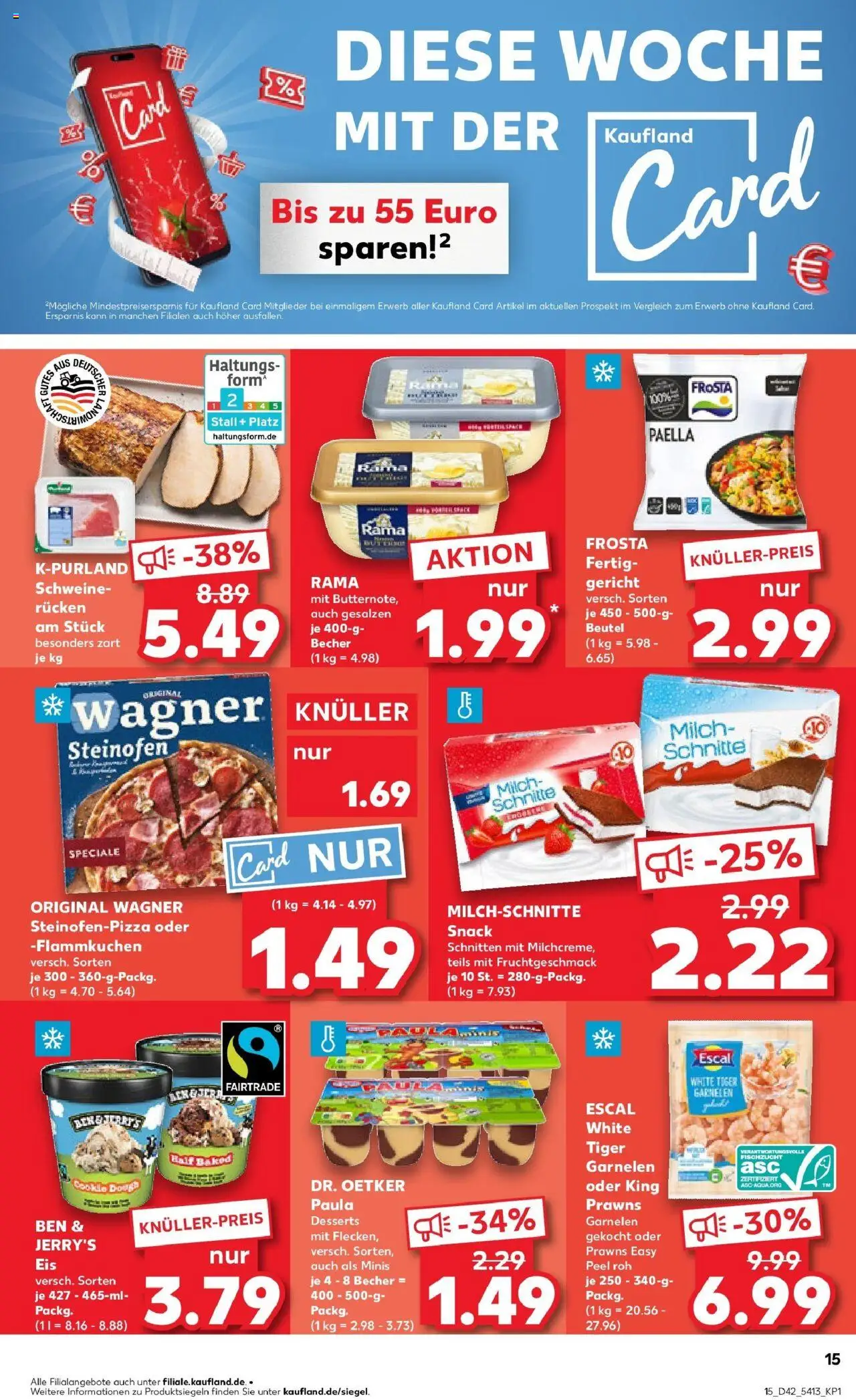 Kaufland prospekt Erftstadt	 – gültig ab 19.10.2025 | Seite: 15 | Produkte: Garnelen, Frosta, Pizza, Tiger garnelen
