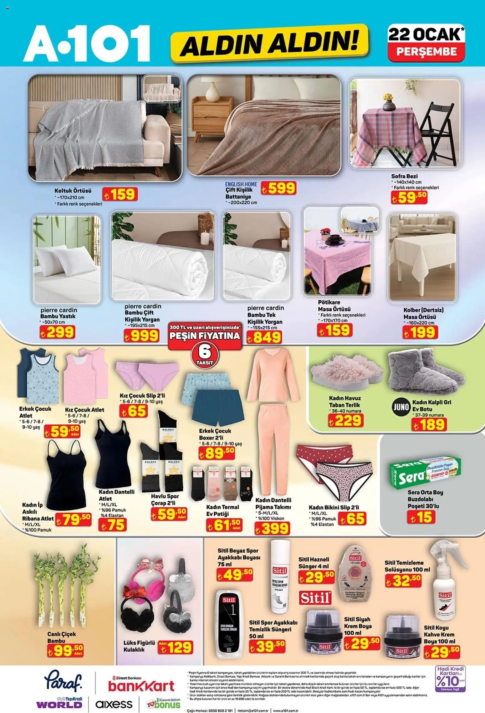 A101 Katalog Aldın Aldın - 22.01.2026 tarihinden itibaren geçerlidir | Sayfa: 10 | Ürünler: Battaniye, Çorap, Pijama, Yorgan