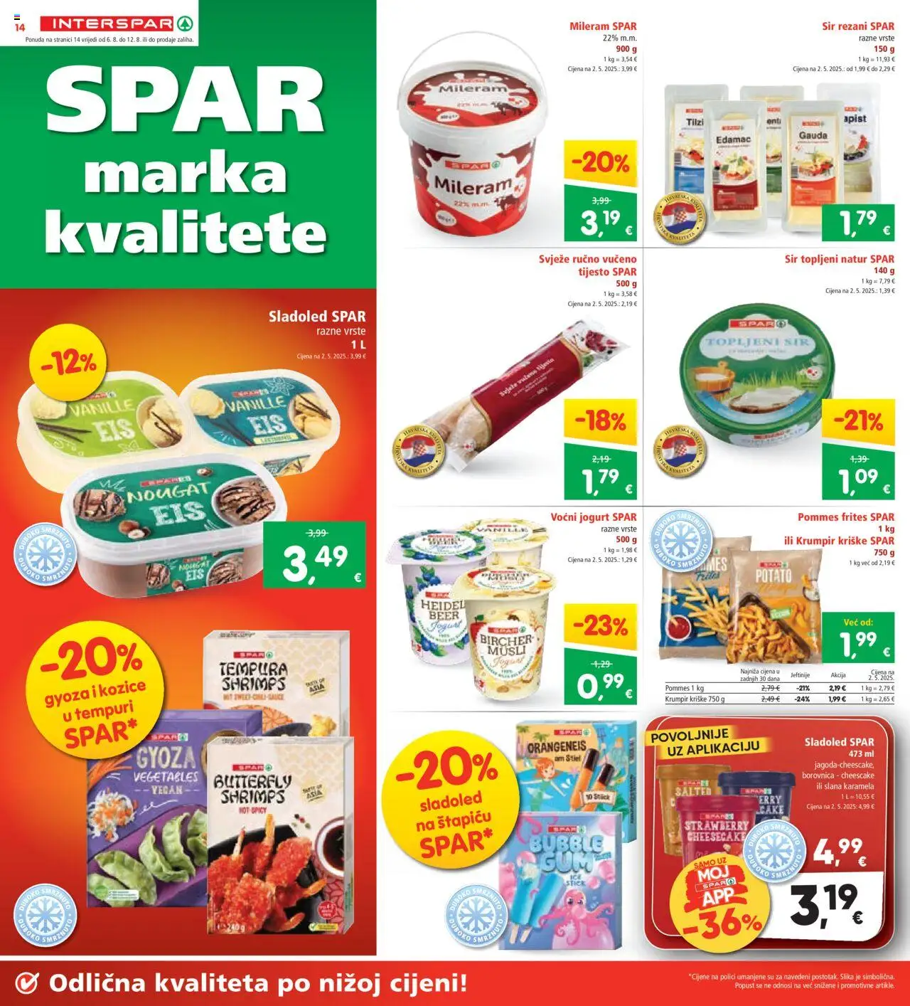 Interspar katalog | vrijedi od 06.08.2025 | Stranica: 14 | Proizvodi: Pommes frites, Musli, Krumpir, Karamela