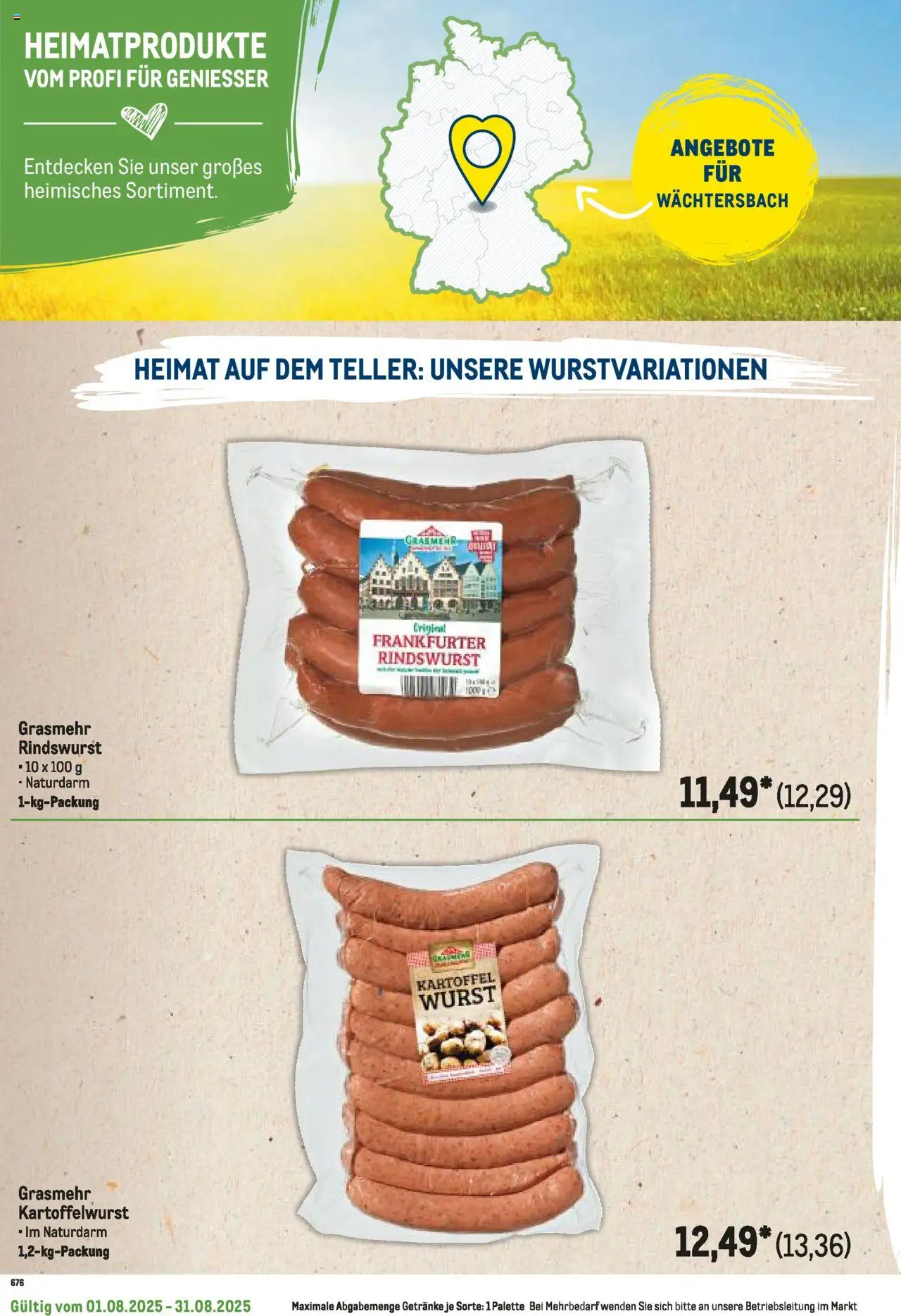 Metro Regionaler Flyer - gültig ab dem 01.08.2025 | Seite: 60 | Produkte: Wurst