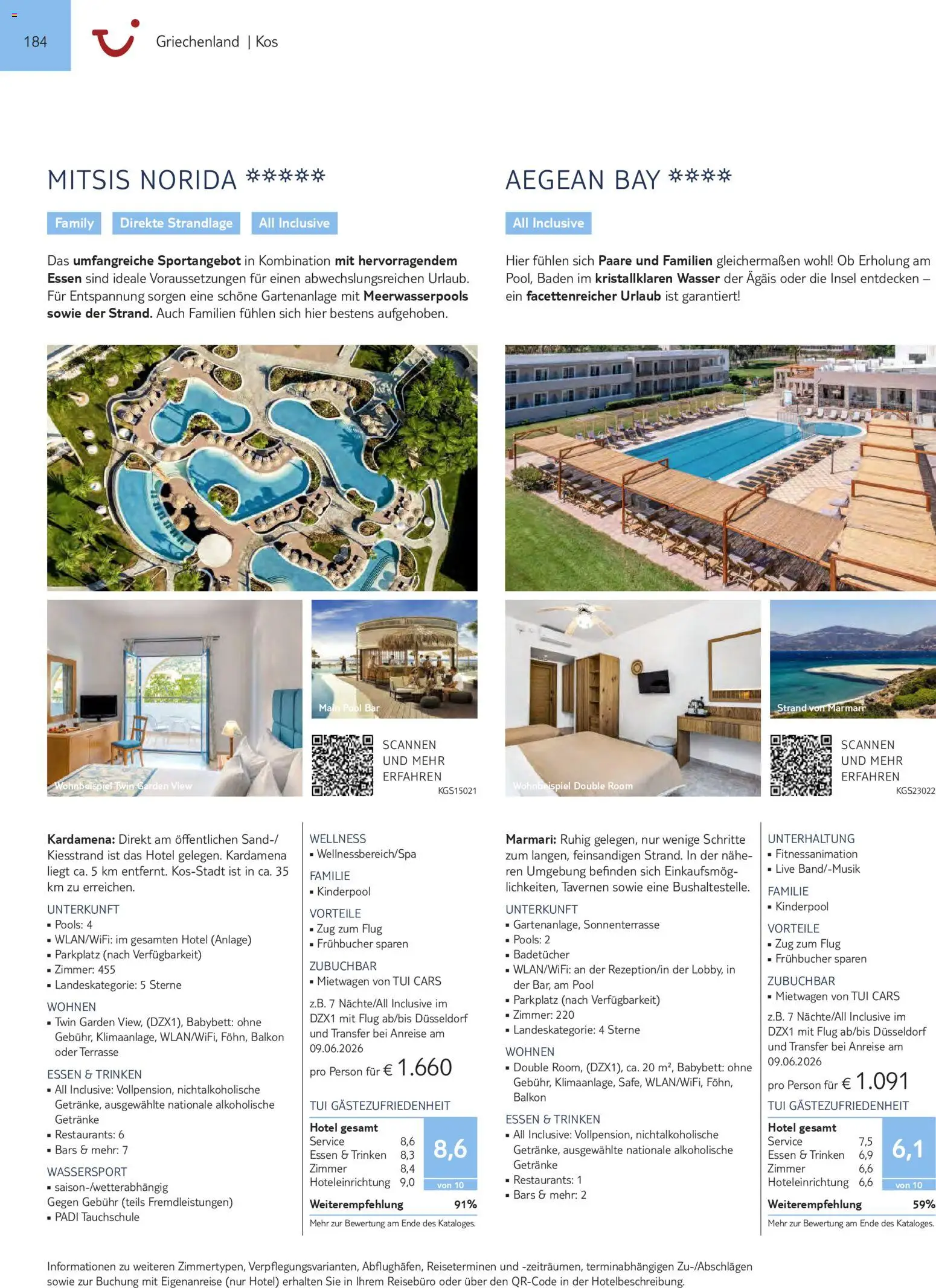 Aida  Südeuropa & Nordafrika 2026/27 – gültig ab 01.01.2026 | Seite: 184 | Produkte: Babybett, Wasser