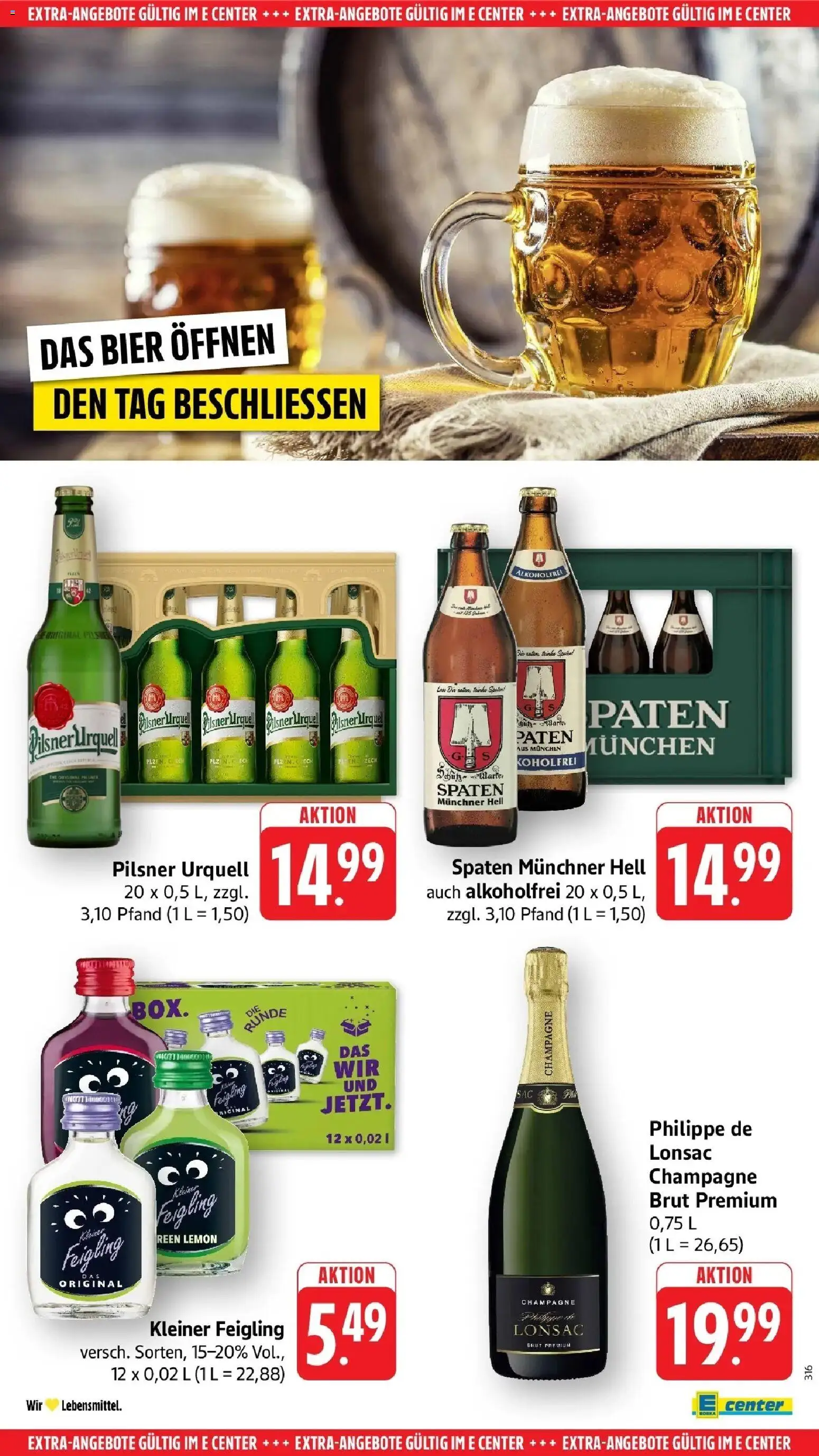 Angebote – gültig ab 27.04.2026 | Seite: 64 | Produkte: Bier, Kleiner feigling, Pilsner urquell
