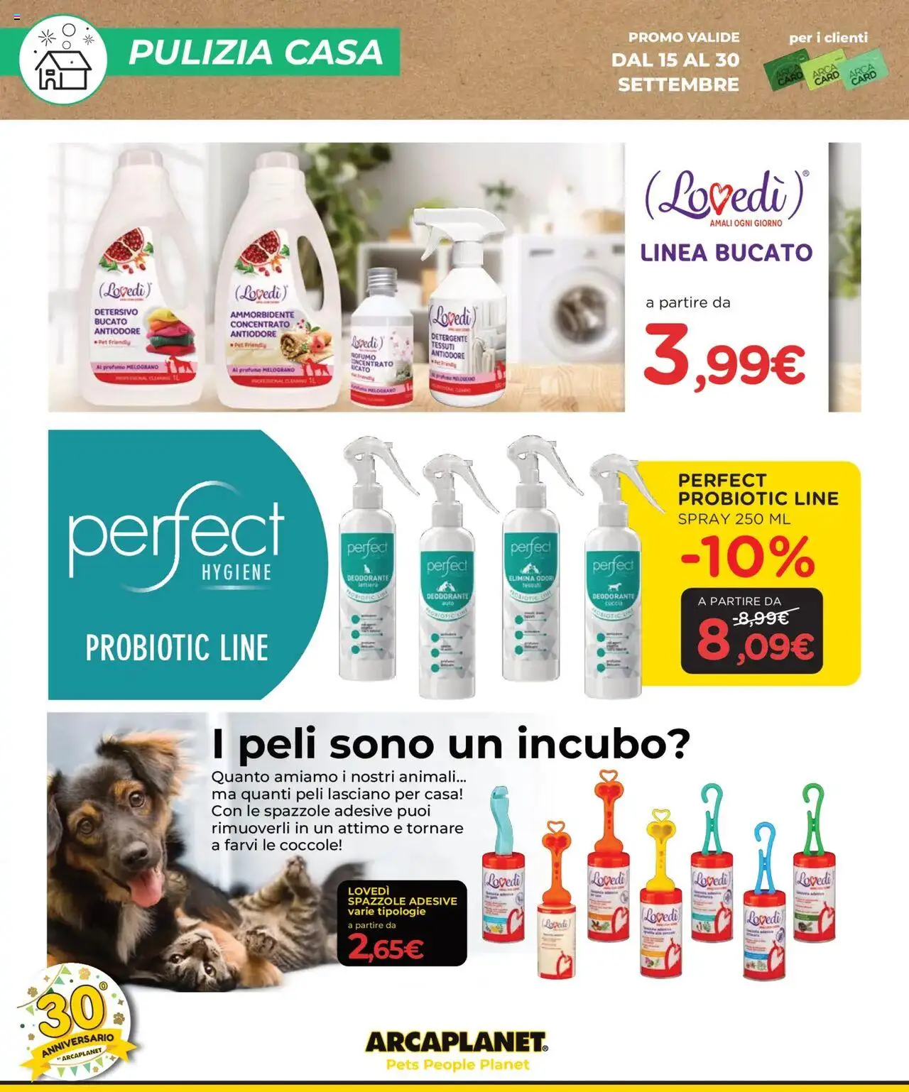 Volantino Arcaplanet del 01.10.2025 | Pagina: 30 | Prodotti: Deodorante auto, Deodorante, Detergente, Profumo
