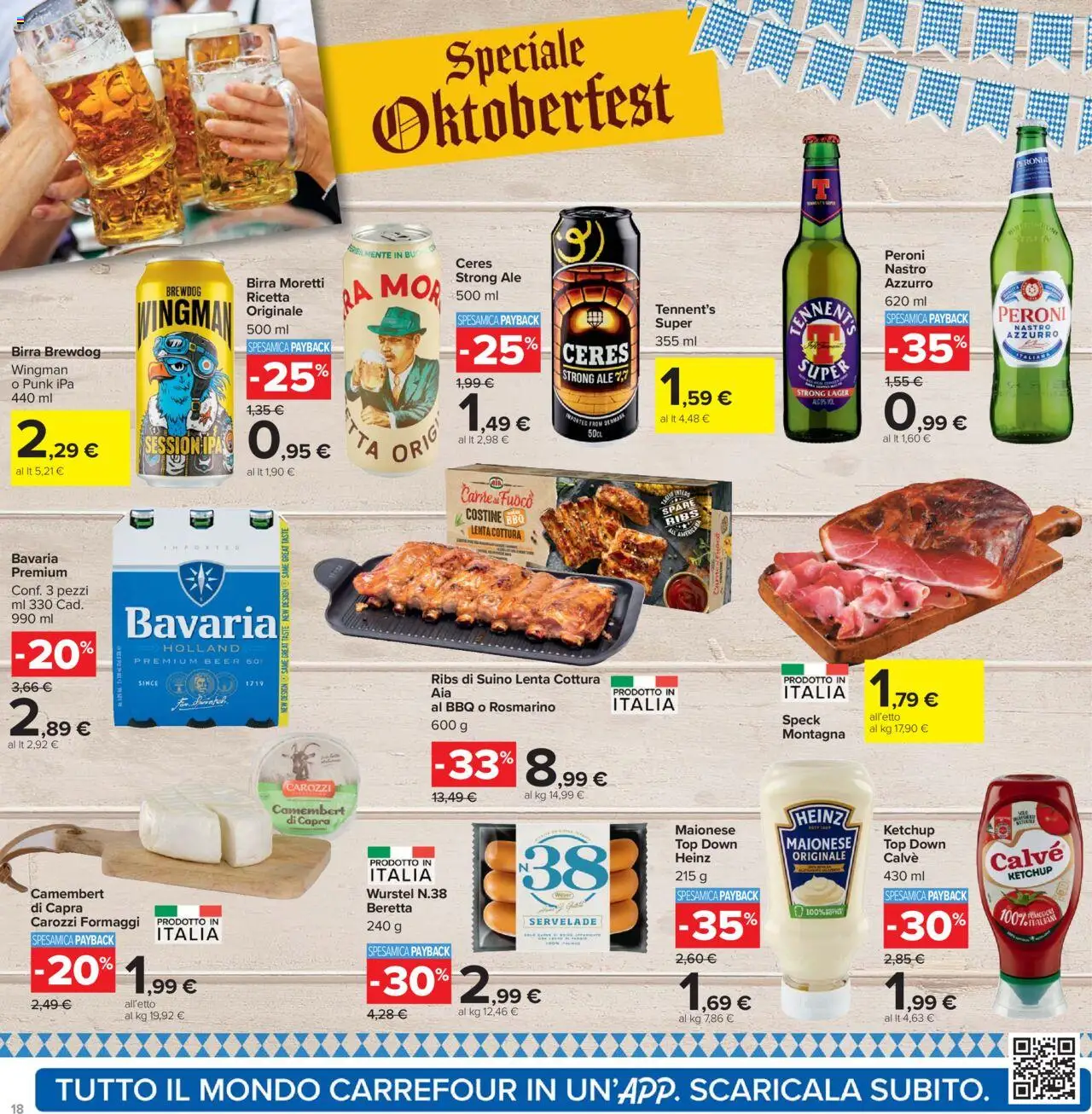 Volantino Carrefour del 26.09.2025 | Pagina: 18 | Prodotti: Rosmarino, Birra, Birra Moretti, Ceres