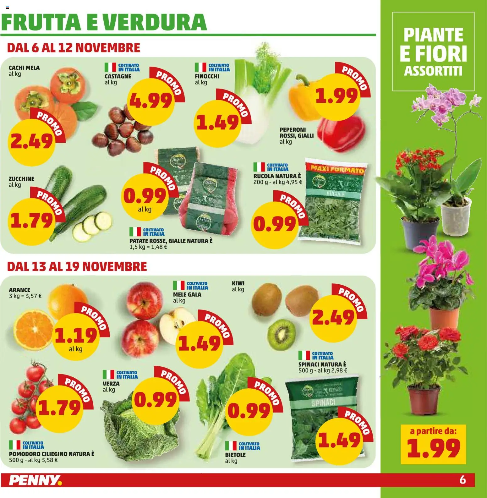 Volantino PENNY del 06.11.2025 | Pagina: 6 | Prodotti: Mele, Arance, Patate, Cachi