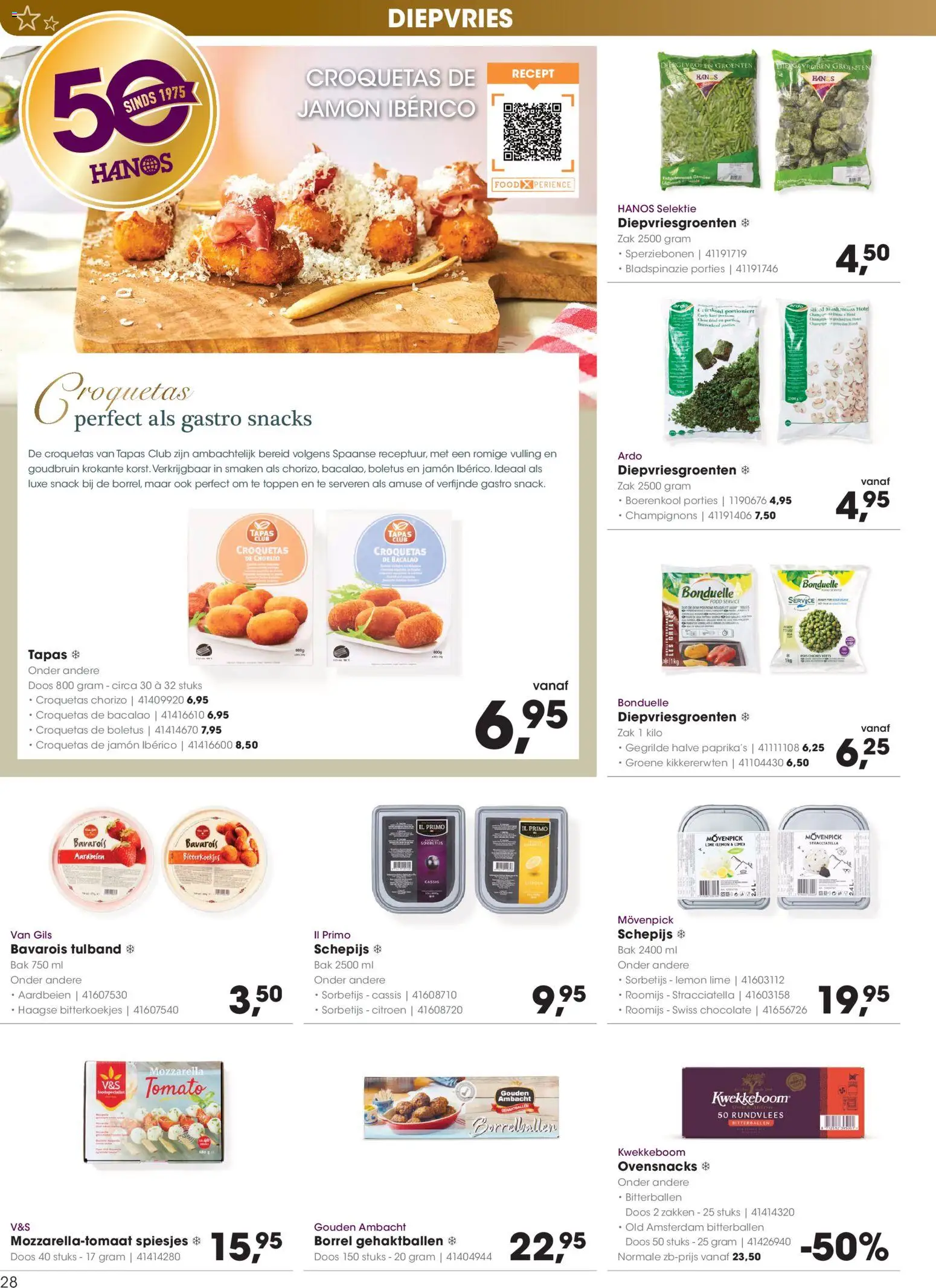 {H1} | Pagina: 28 | Producten: Snacks, Chorizo, Zak, Groenten