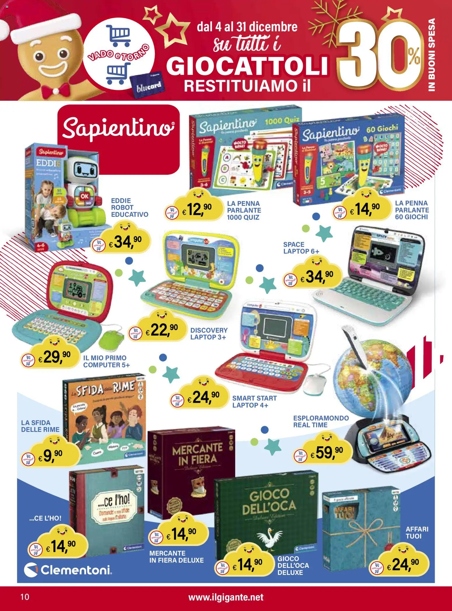 Volantino Il Gigante del 04.12.2025 | Pagina: 10 | Prodotti: Laptop, Computer, Gioco, Robot