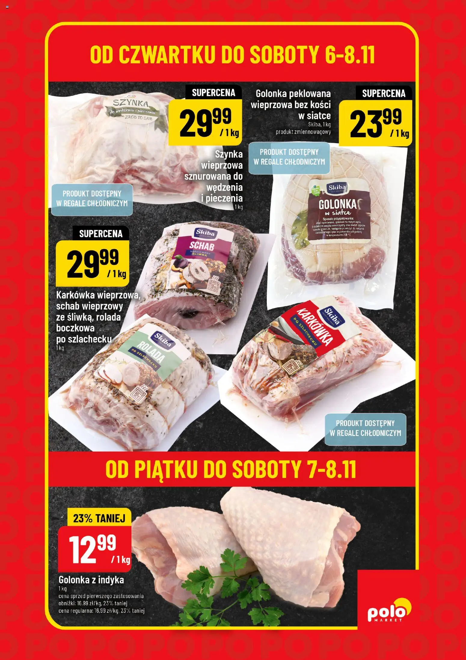 POLOmarket Gazetka - Super Hity od 06.11.2025 | Strona: 5 | Produkty: Karkówka, Schab wieprzowy, Szynka wieprzowa, Szynka