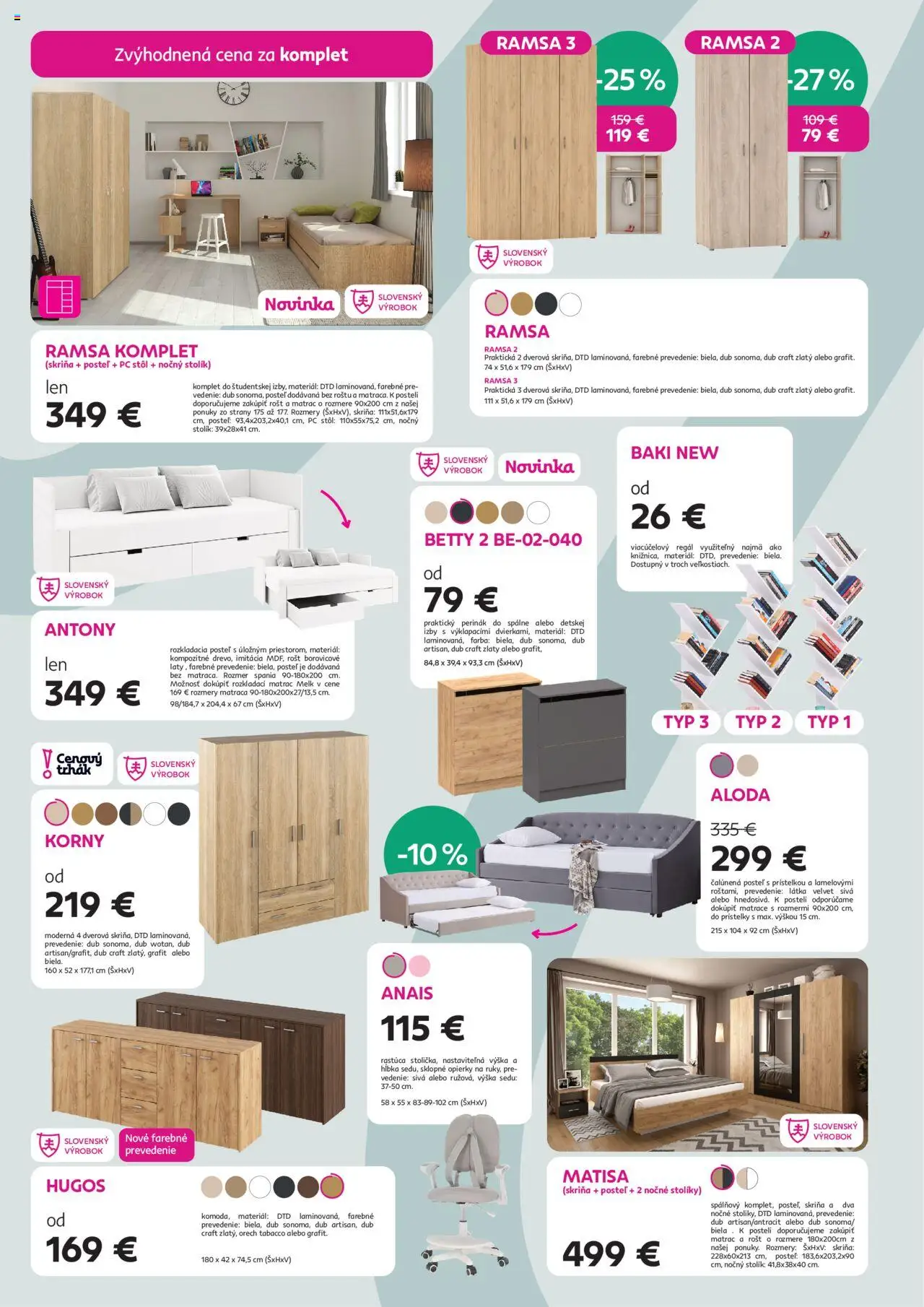 Nové Kondela akcie – leták je platný od 10.09.2025 | Strana: 4 | Produkty: Matrace, Matrac, Posteľ, Regál