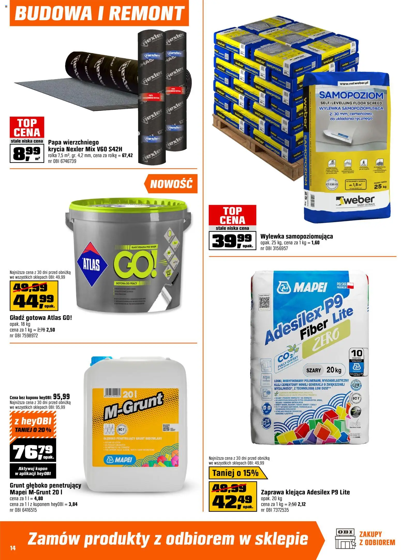 OBI gazetka od 22.04.2026 | Strona: 14 | Produkty: Plyty