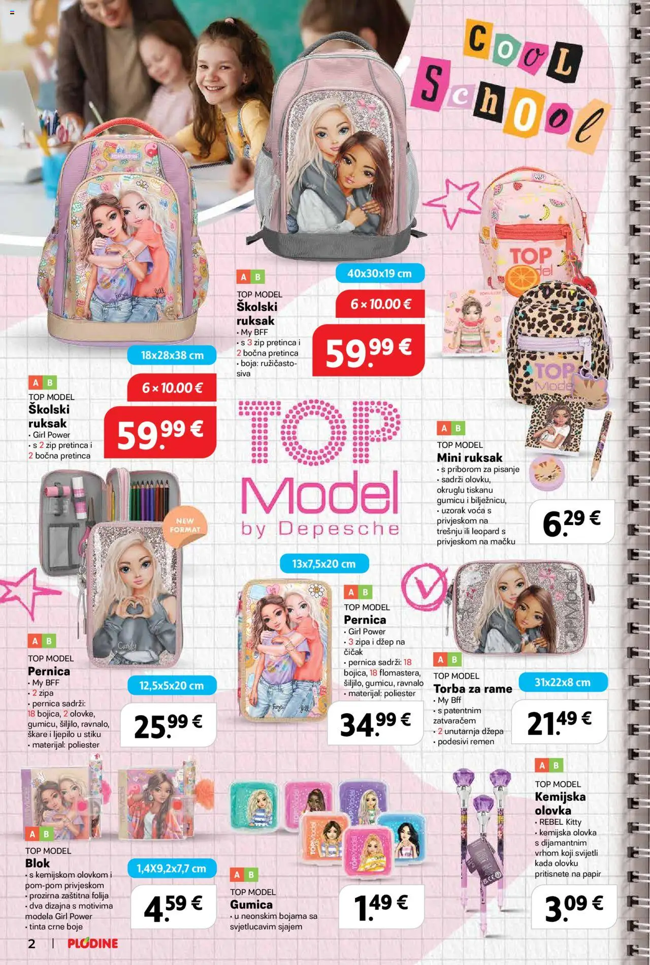 Plodine katalog | vrijedi od 13.08.2025 | Stranica: 2 | Proizvodi: Pernica, Ruksak, Torba, Ljepilo