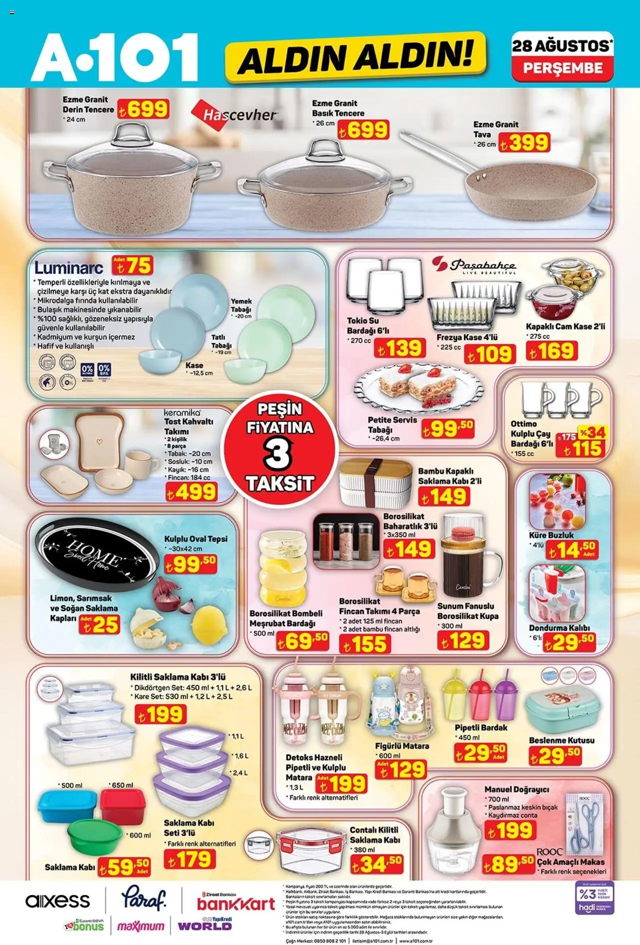 A101 Katalog Aldın Aldın - 28.08.2025 tarihinden itibaren geçerlidir | Sayfa: 10 | Ürünler: Kaşe, Makas, Soğan, Zselatin