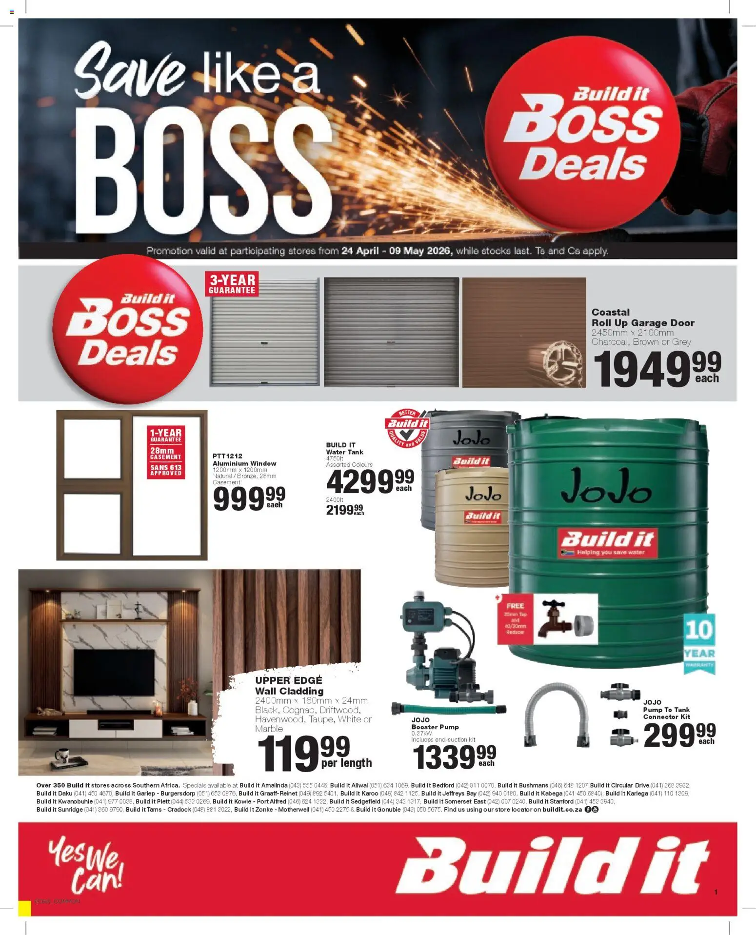 New Build It catalogue – valid from 24.04.2026 | Page: 1 | Products: Connector, Tank, Tap, Water