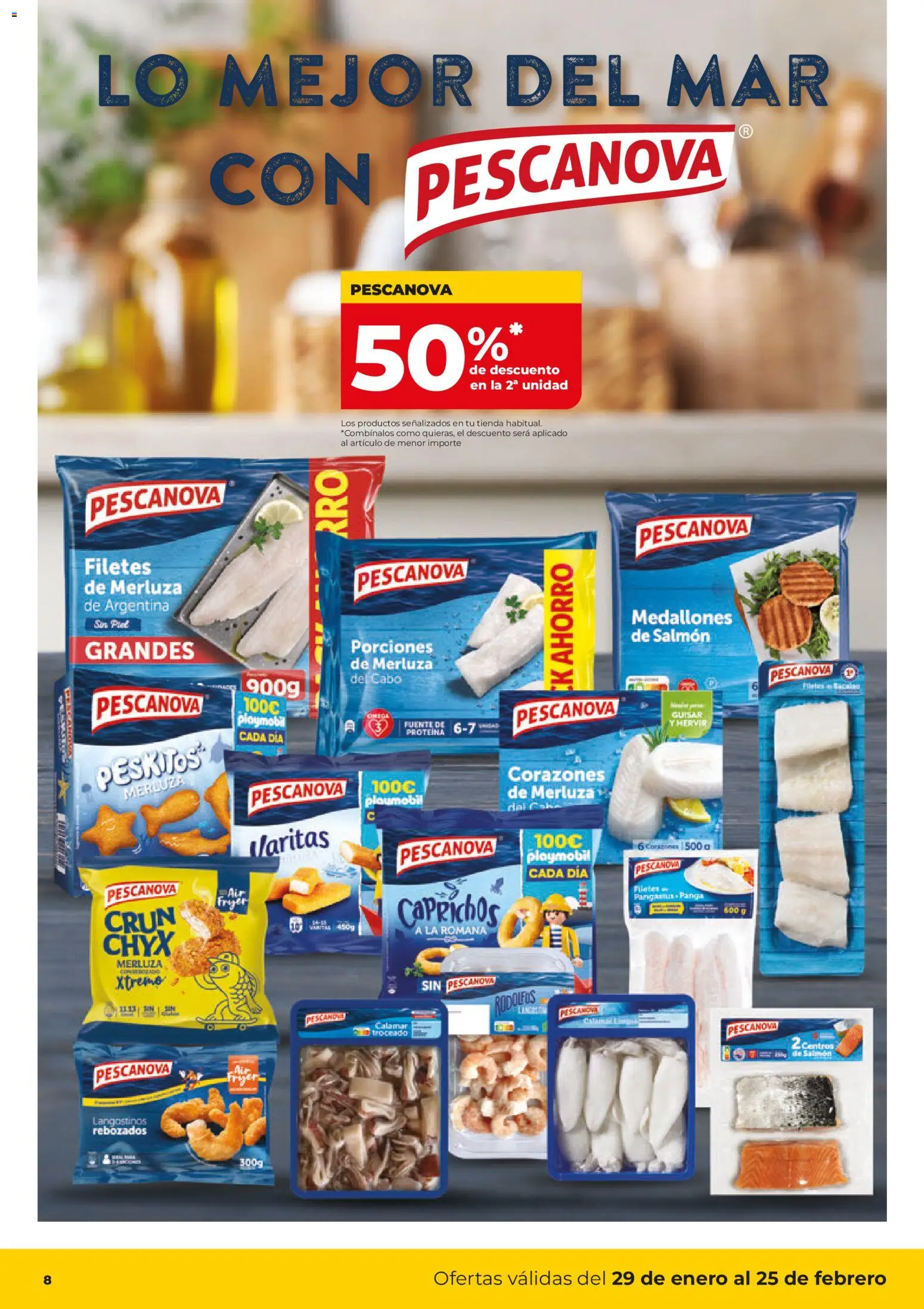 Alimerka folleto Castilla y León │ válido desde el 29.01.2026 | Página: 8 | Productos: Medallones, Filetes de merluza