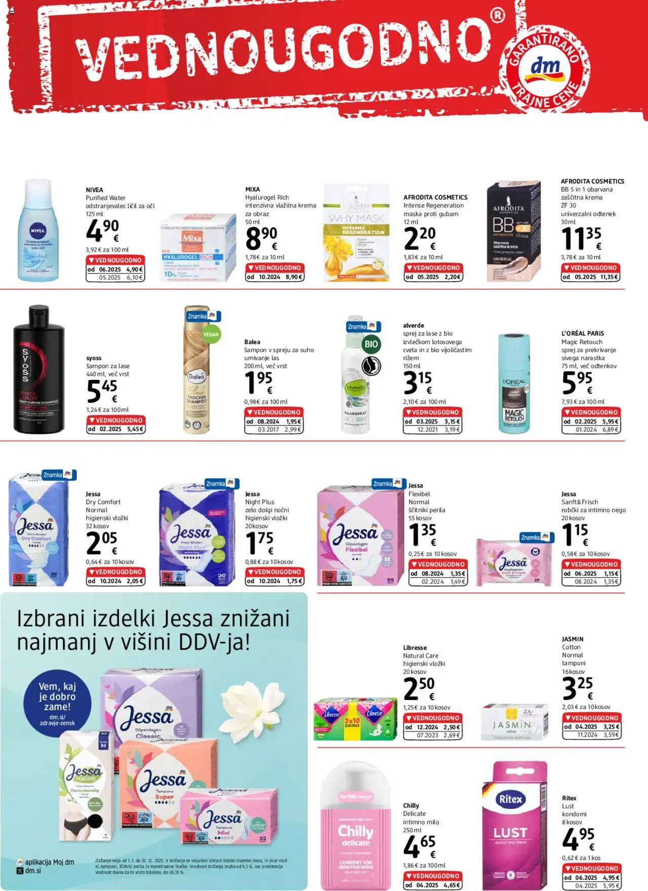 DM Drogerie Markt katalog ekspres │ velja od 18.08.2025 | Stran: 2 | Izdelki: Robčki, Tamponi, Kos, Milo