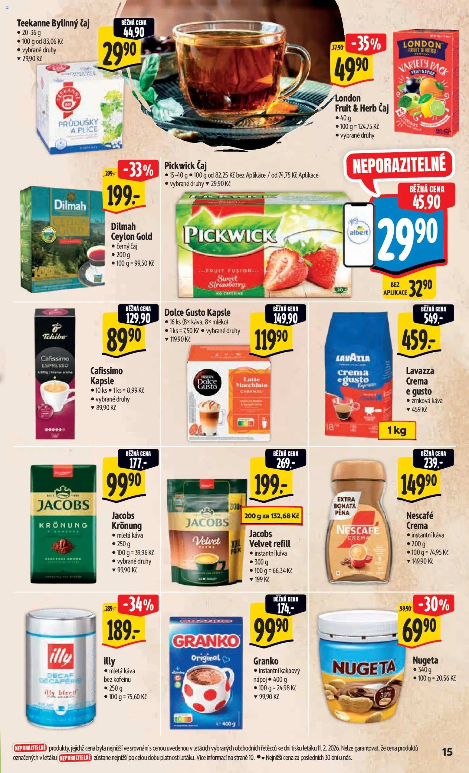 Albert leták - Hypermarket od 18.02.2026 | Strana: 23 | Produkty: Mléko, Jacobs, Mletá káva, Cafissimo