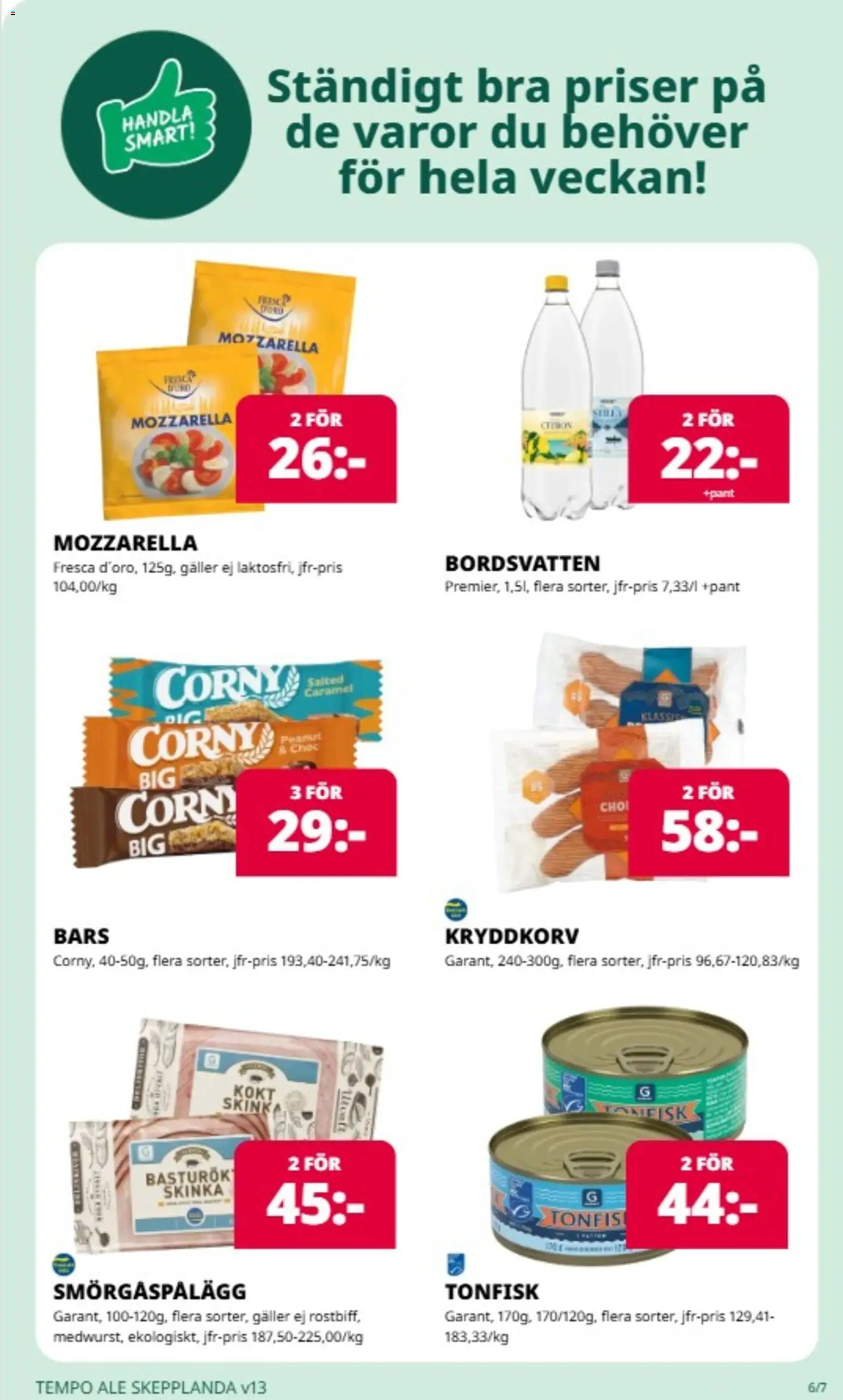 Tempo reklamblad aktuell från 23.03.2026 | Sida: 3 | Produkter: Smörgåspålägg, Skinka, Tonfisk, Citron