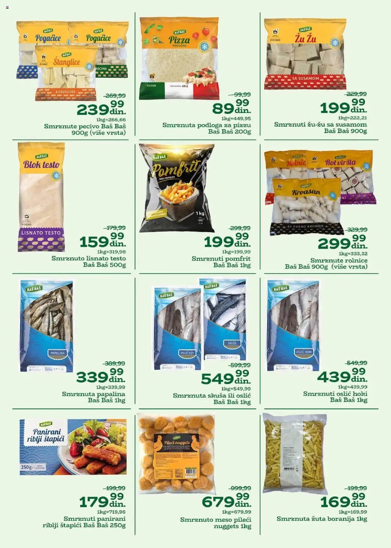 Univerexport katalog - važi od 08.07.2025 | Strana: 3 | Proizvode: Boranija, Lisnato testo, Riblji štapići, Pomfrit
