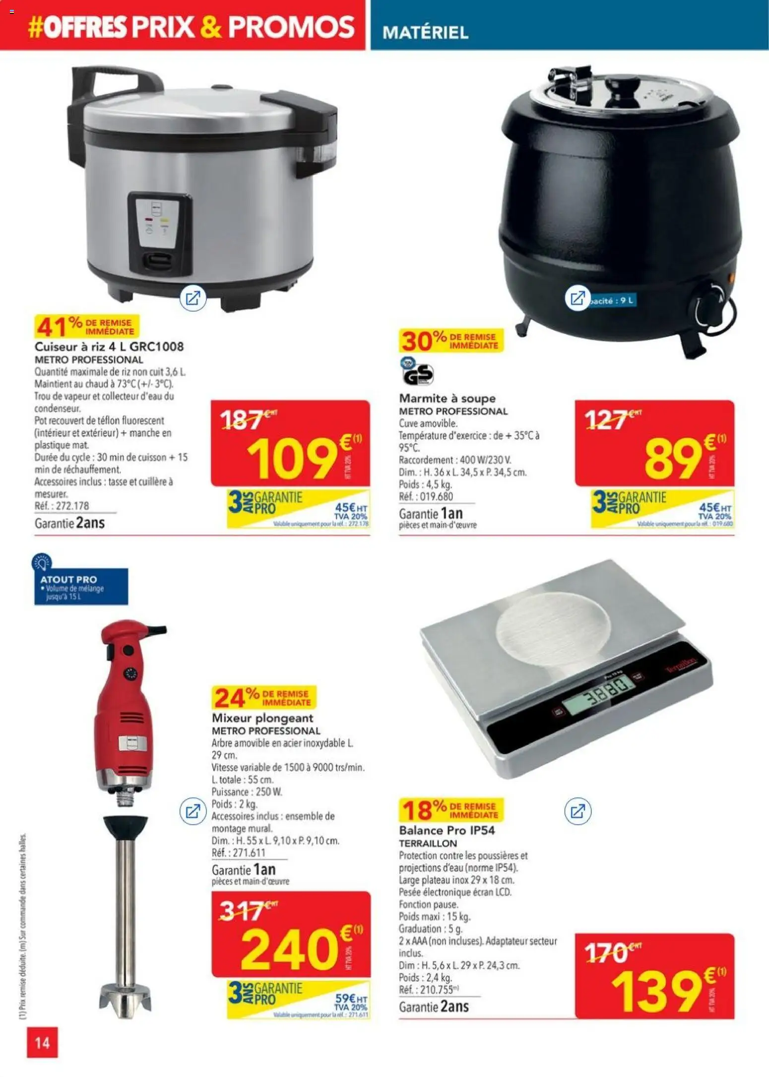 {H1} | Page: 14 | Produits: Soupe, Adaptateur, Plateau, Riz