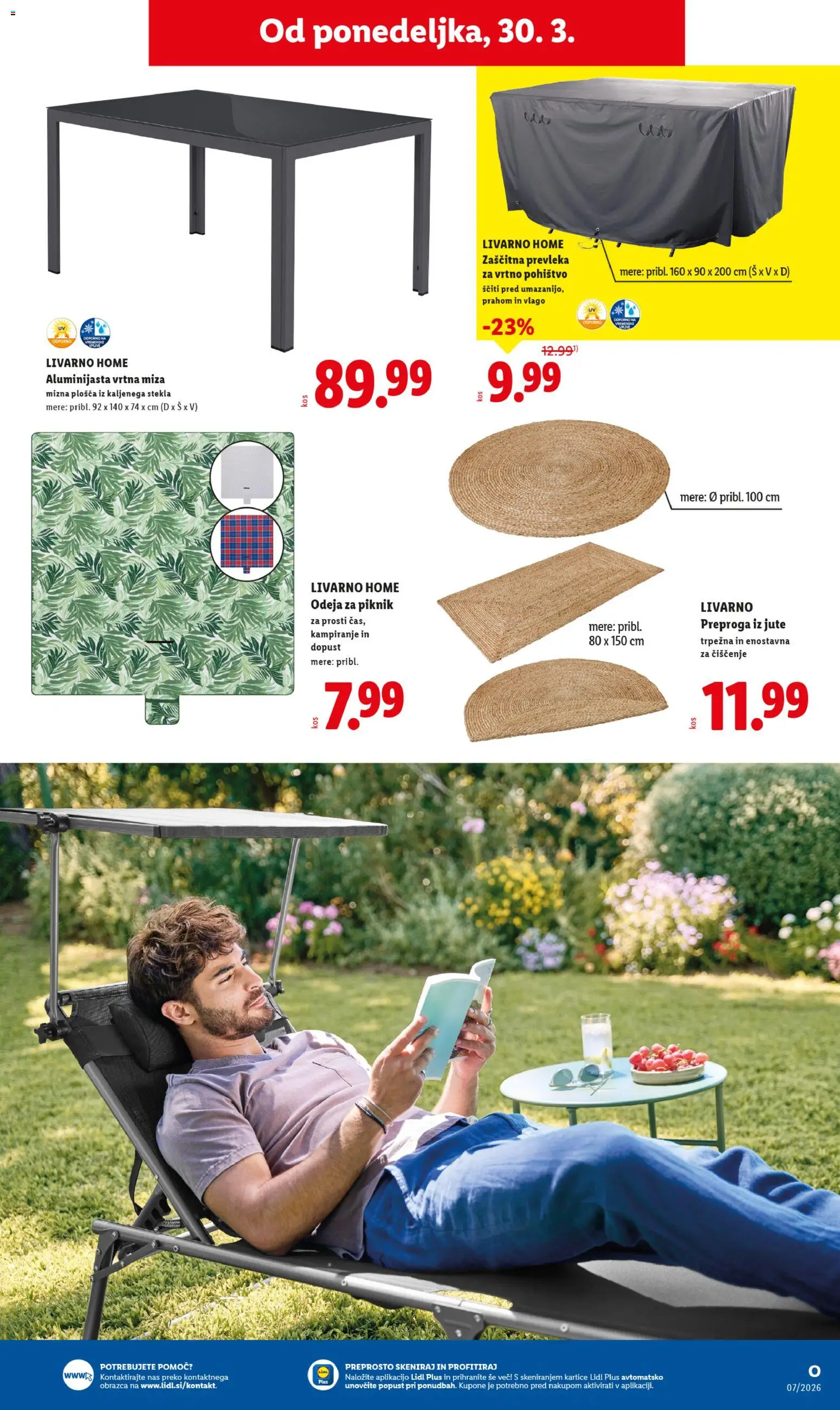 Novi Lidl katalog ponudbe – veljaven od 20.04.2026 | Stran: 31 | Izdelki: Pohištvo, Prevleka, Odeja, Vrtno pohistvo
