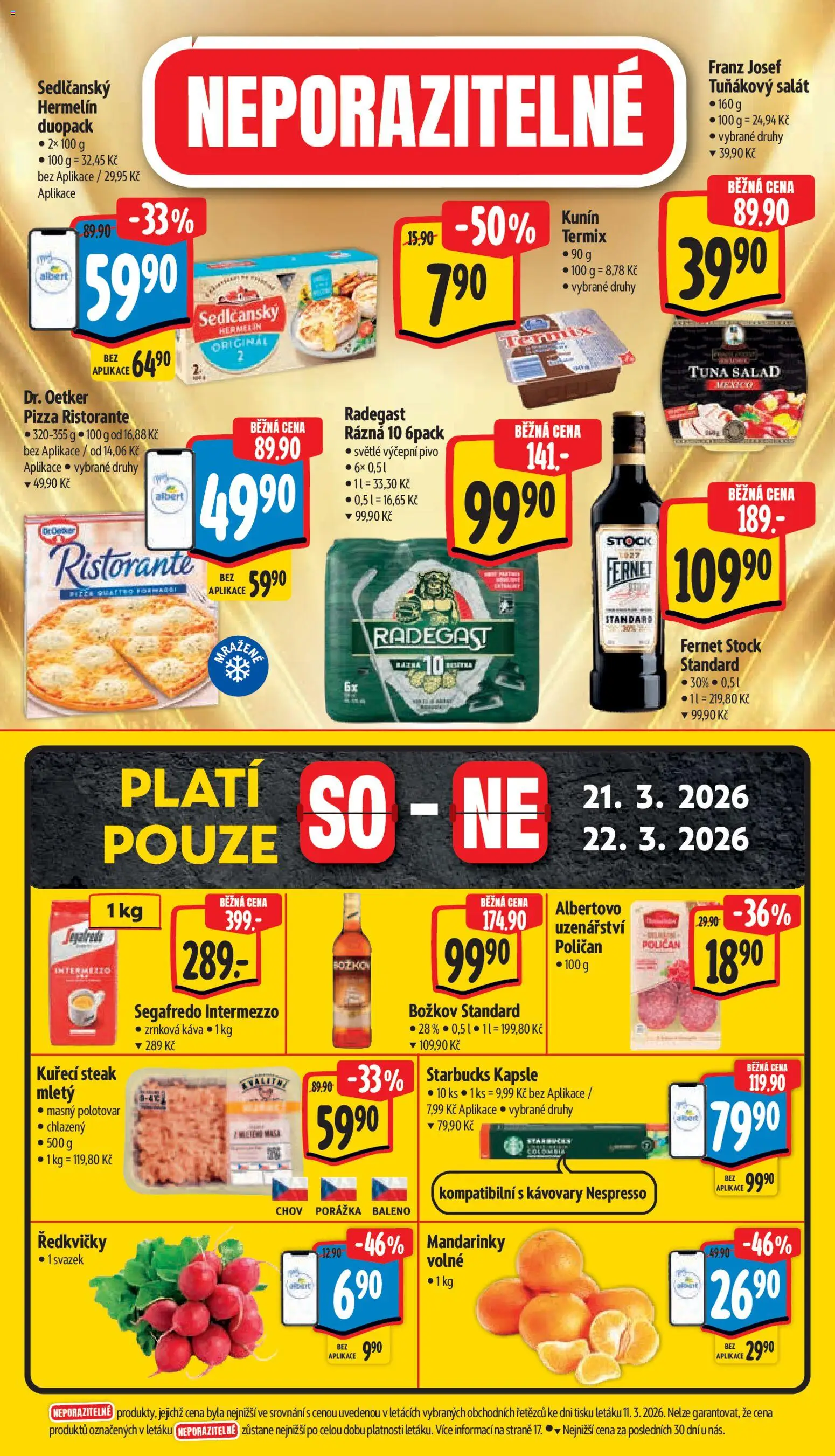 Albert leták - Supermarket od 18.03.2026 | Strana: 8 | Produkty: Káva, Pivo, Termix, Radegast