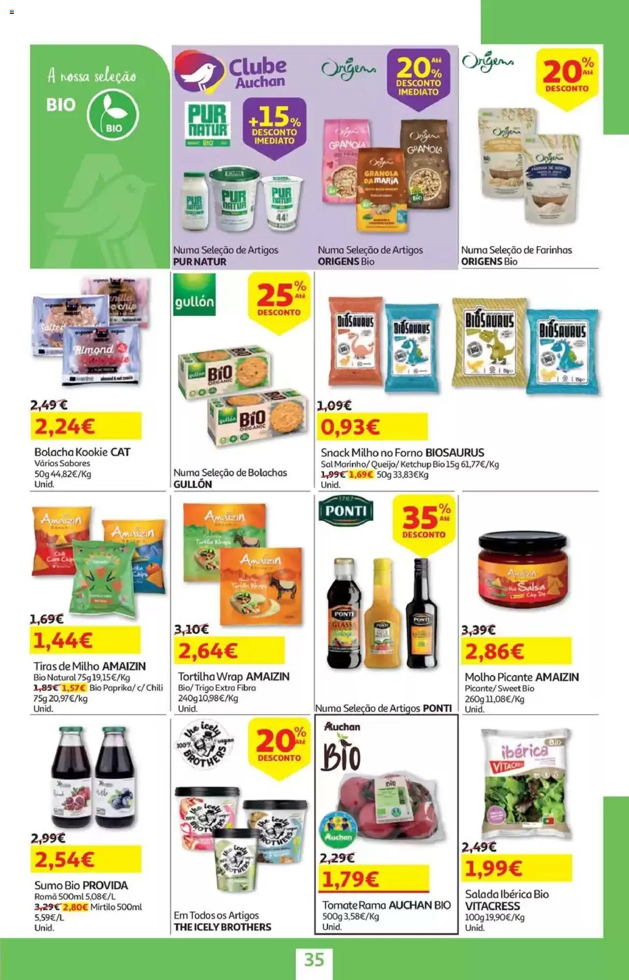 Auchan - Folheto Viagem e Praia │ válido de 02.06.2025 | Página: 35 | Produtos: Forno, Sumo, Milho, Salada