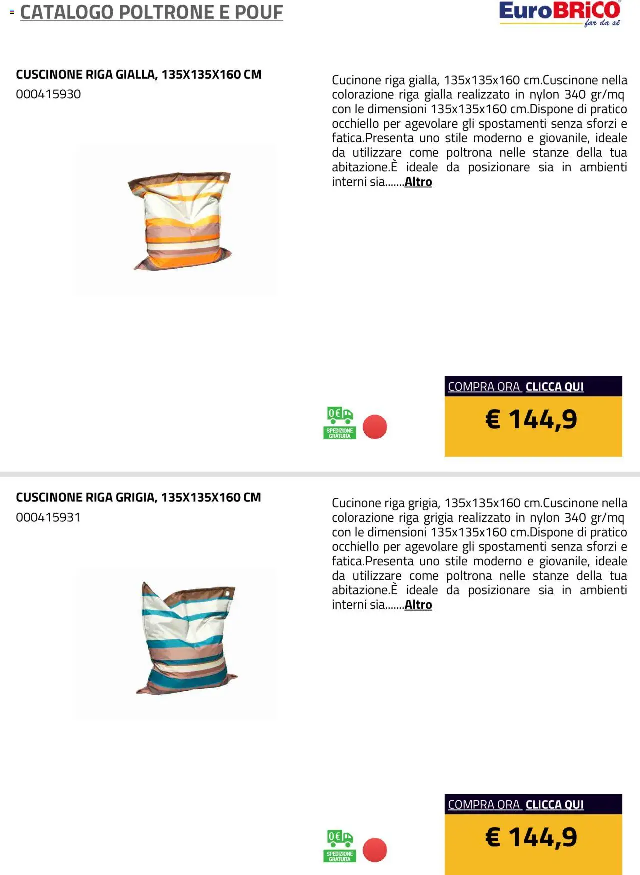 Volantino Eurobrico del 23.07.2025 | Pagina: 35 | Prodotti: Poltrona