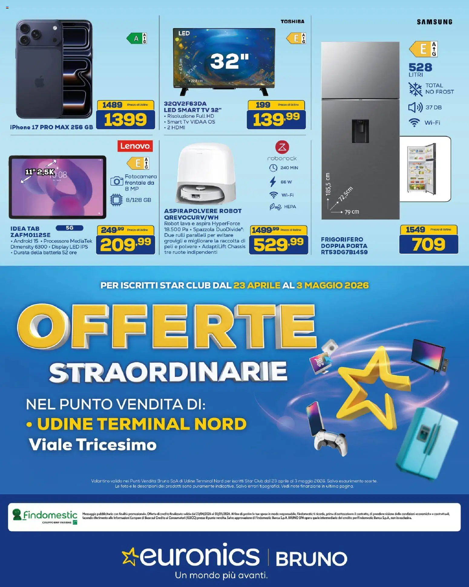 Volantino Euronics del 23.04.2026 | Pagina: 8 | Prodotti: Spazzola, Iphone, Frigorifero, Aspirapolvere